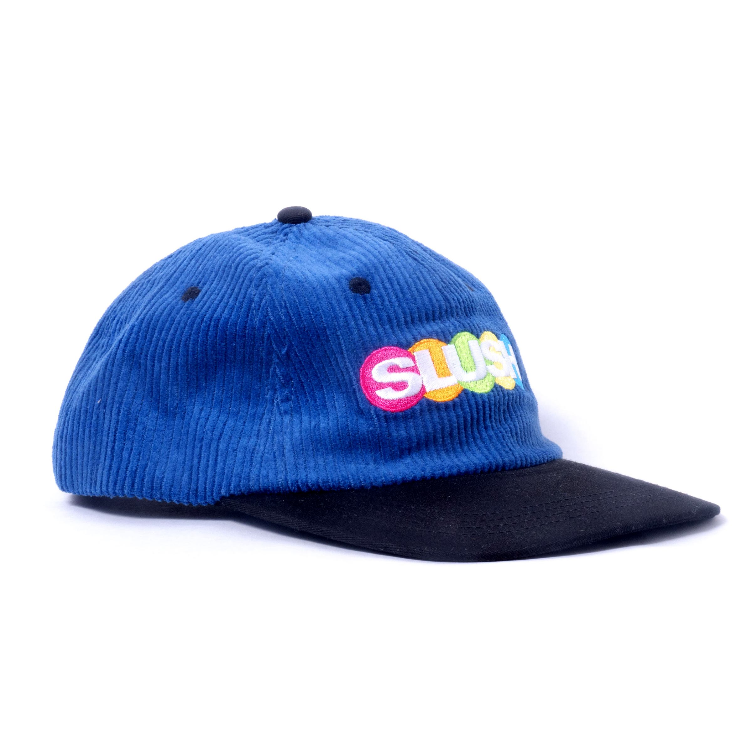 Smack Corduroy 6 Panel Hat (Blue/Black) Headwear Slushcult    Slushcult