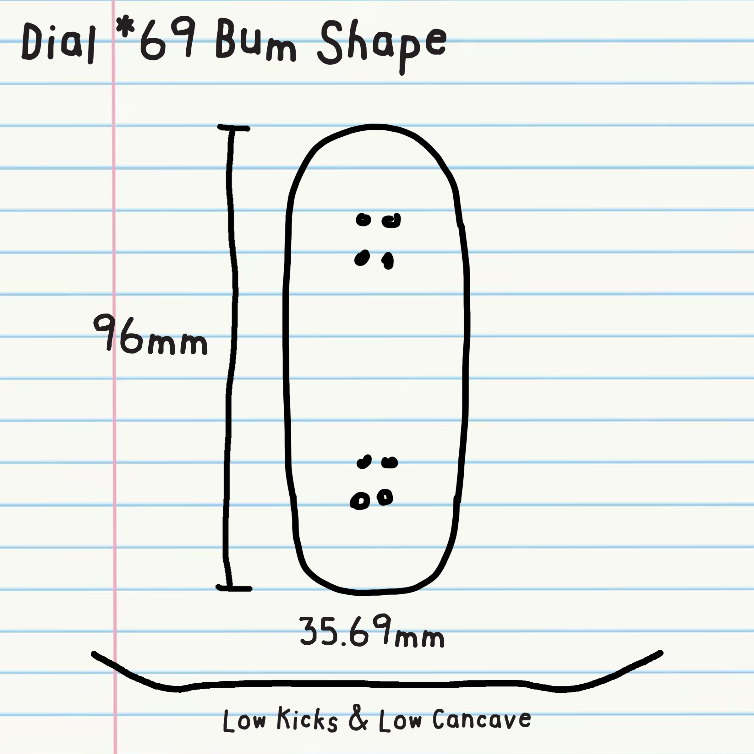 Dial *69 "Guy" Fingerboard Deck Fingerboard Decks Dial *69 Slushcult
