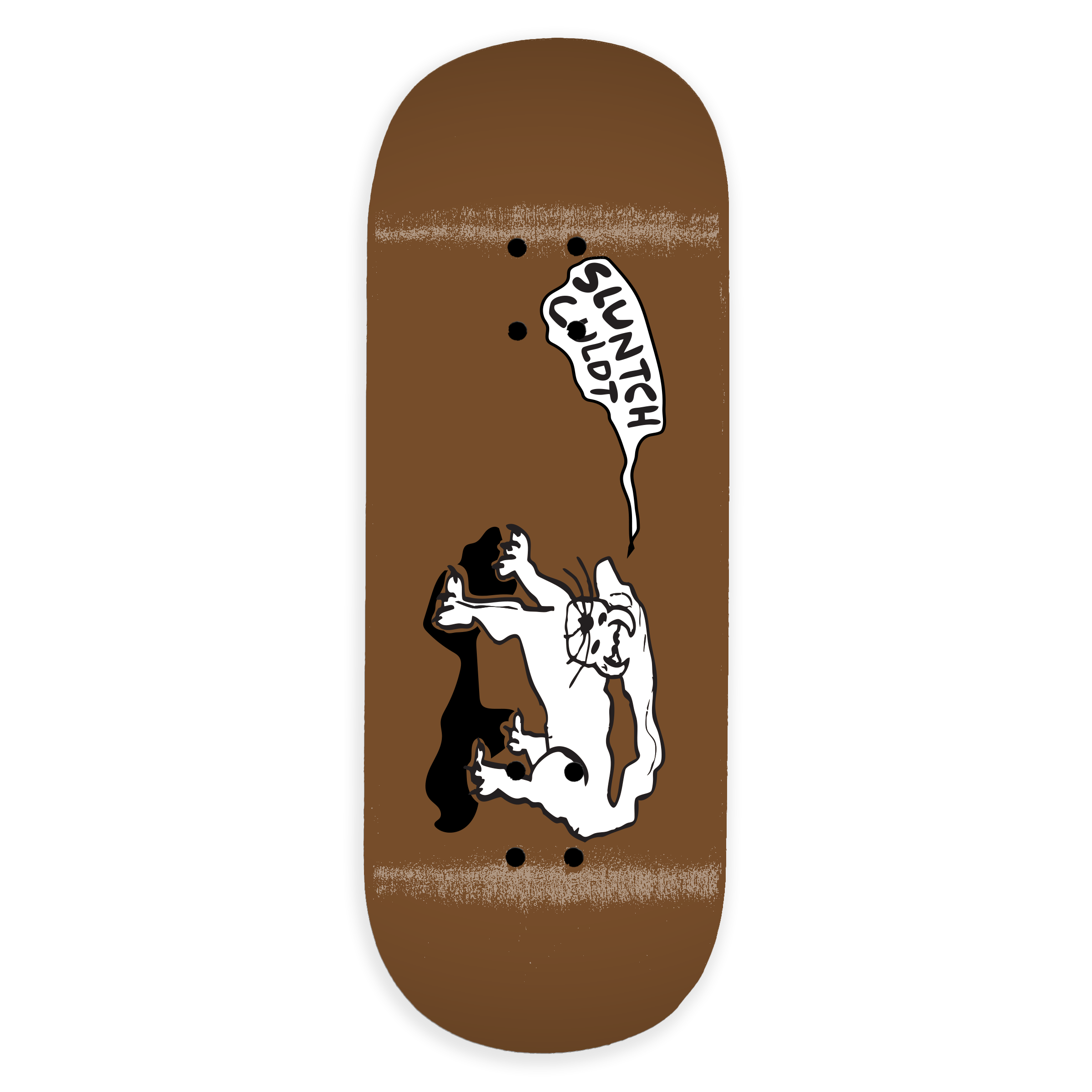 Slushcult "Cat" Shop Fingerboard Deck (Brown) Slushcult x DK Decks Slushcult Slushcult