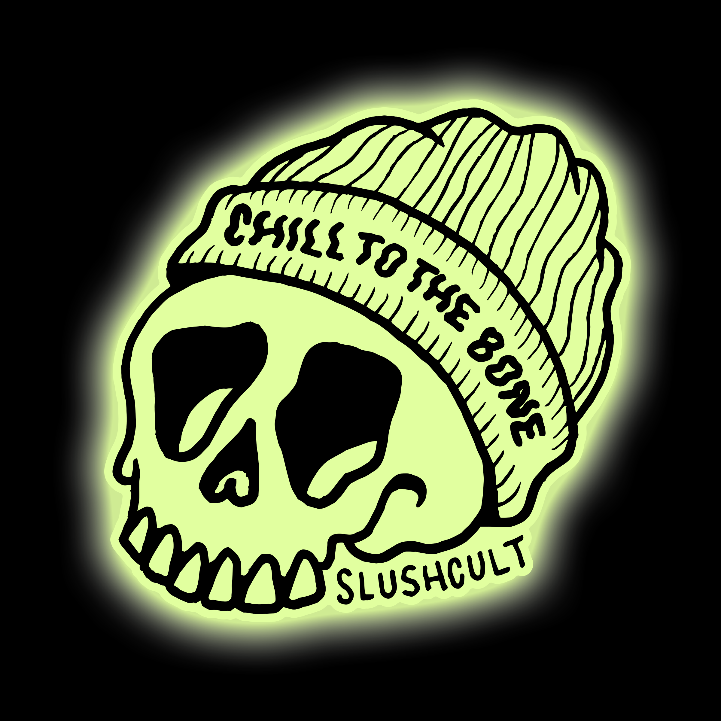Chill To The Bone Sticker Pack - Glow In The Dark! Sticker Packs Slushcult Slushcult