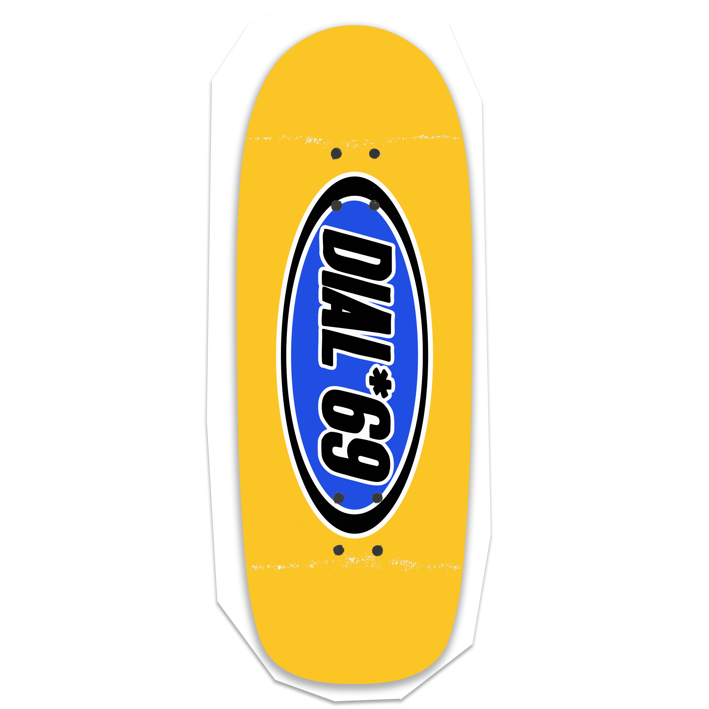 Dial *69 "Moto" Fingerboard Deck (Yellow) Fingerboard Decks Dial *69 Slushcult