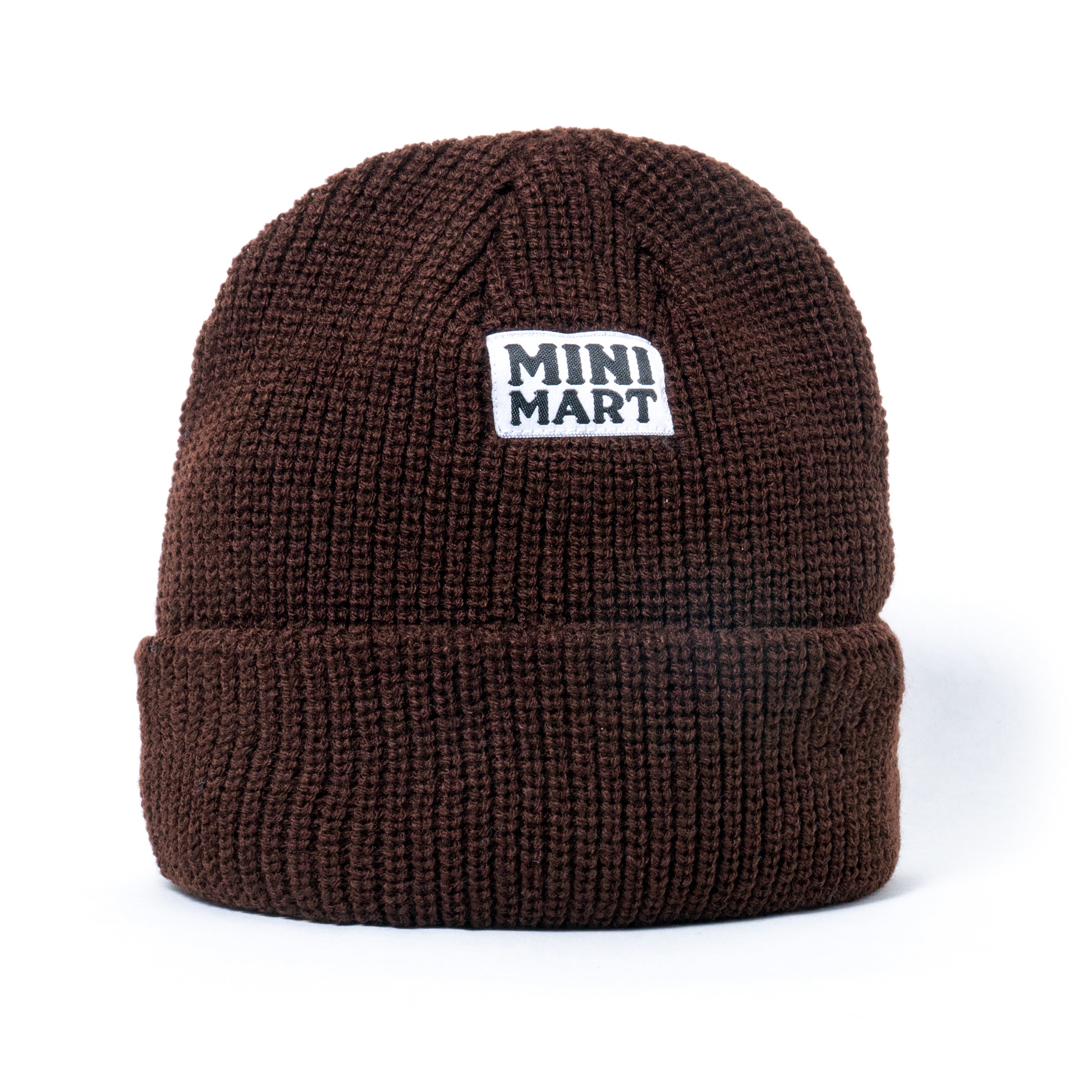 Mini Mart Fold Beanie Chocolate Brown Beanies Slushcult Slushcult