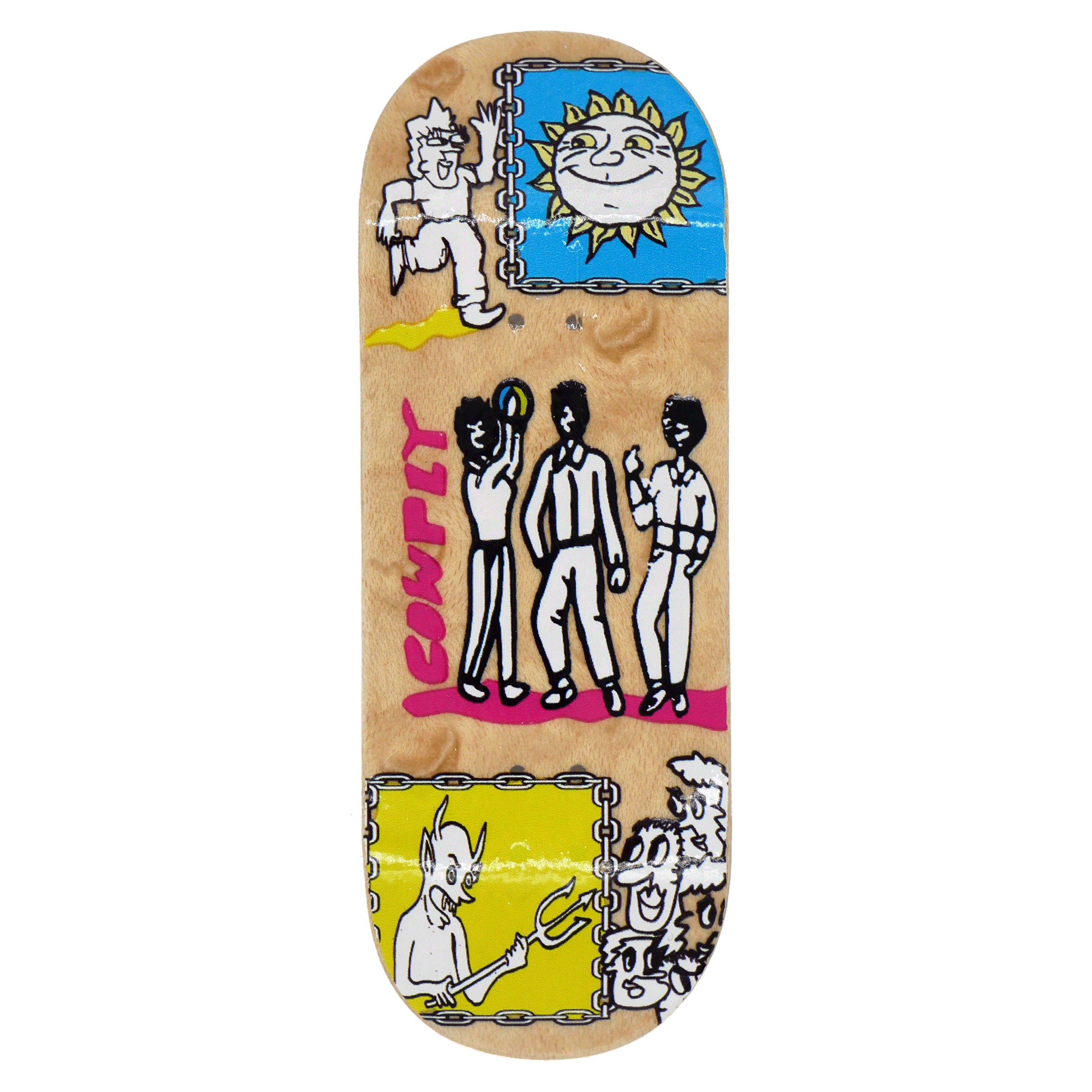 Cowply "Four Square" Fingerboard Deck Fingerboard Decks Cowply Slushcult