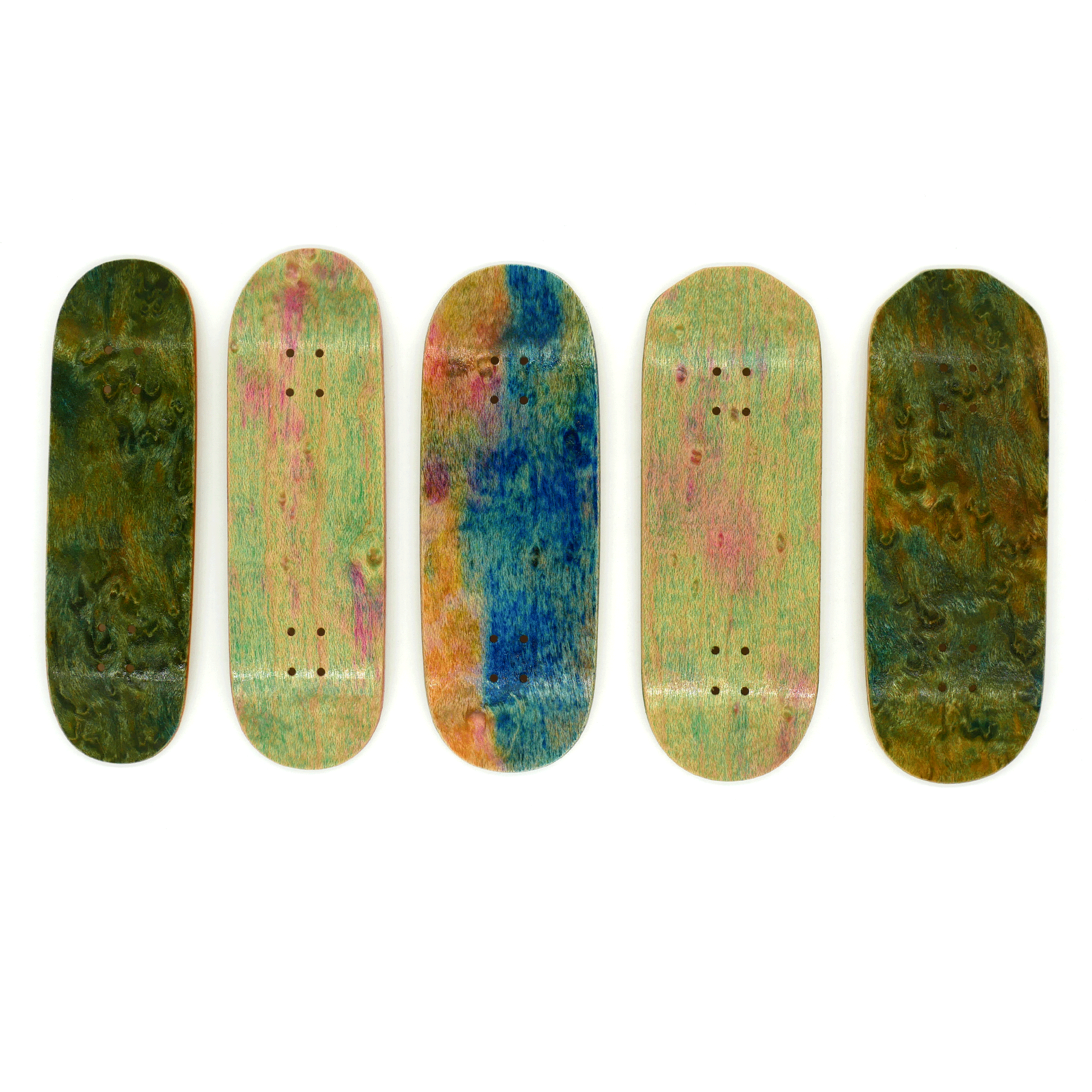 Morrow Racing "Tie Dye" Fingerboards Fingerboard Decks Morrow Racing Slushcult