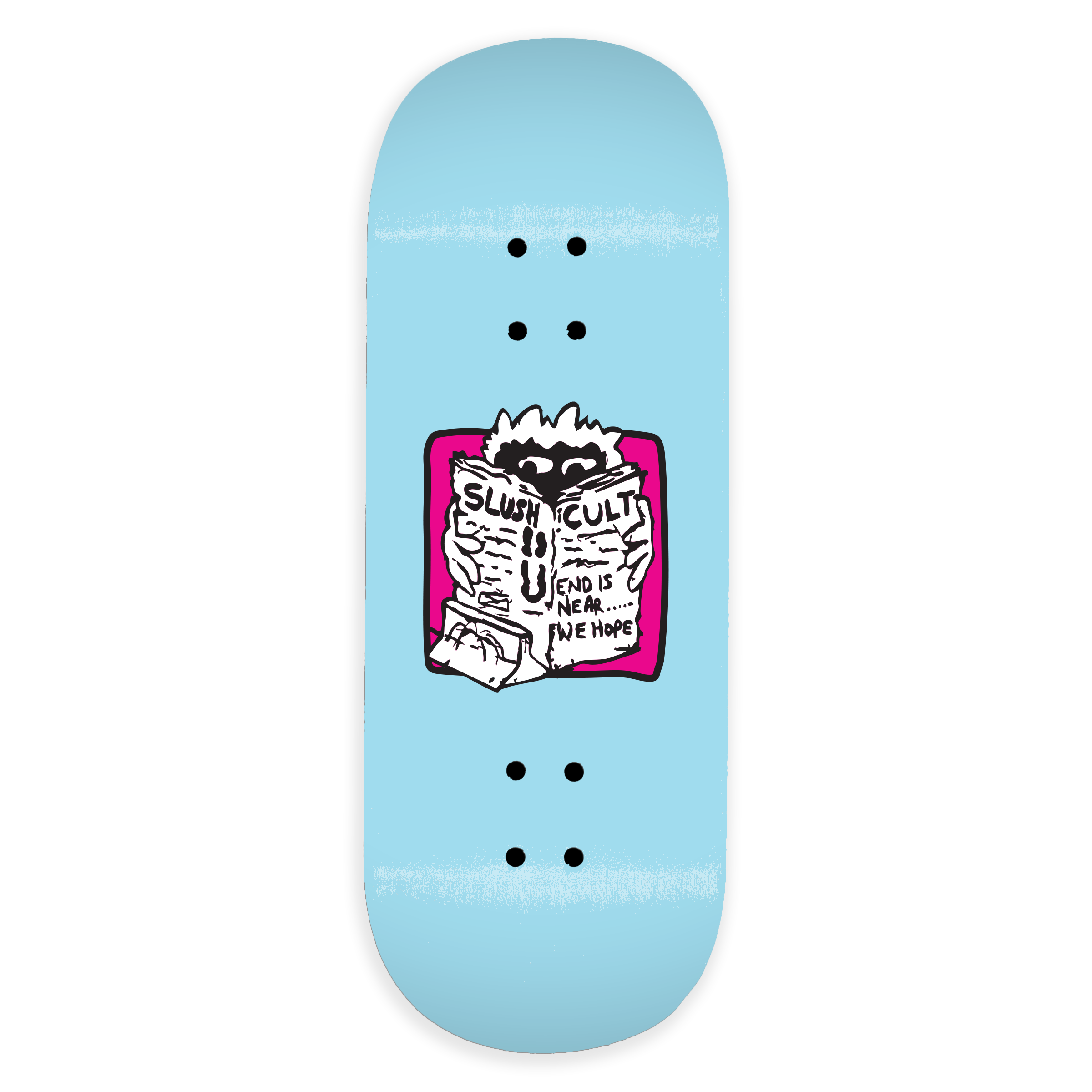 Slushcult "News" Shop Fingerboard Deck (Baby Blue)