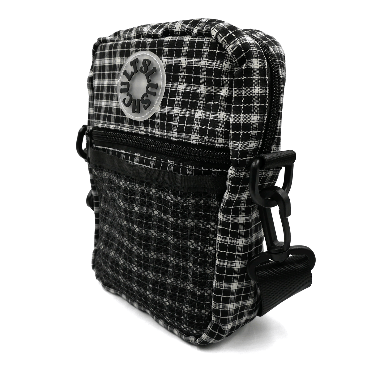 Anywhere Side Bag (Black Plaid) Bags Slushcult Slushcult