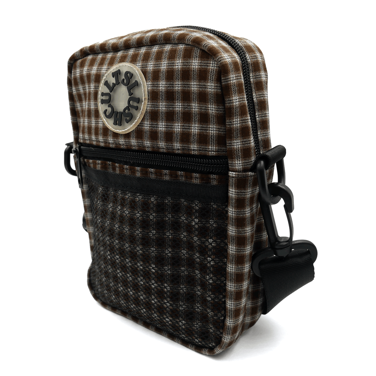 Anywhere Side Bag (Brown Plaid) Bags Slushcult Slushcult