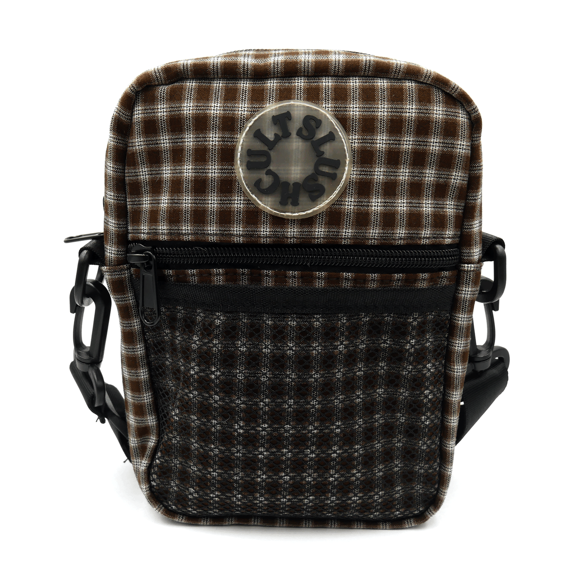 Anywhere Side Bag (Brown Plaid) Bags Slushcult Slushcult