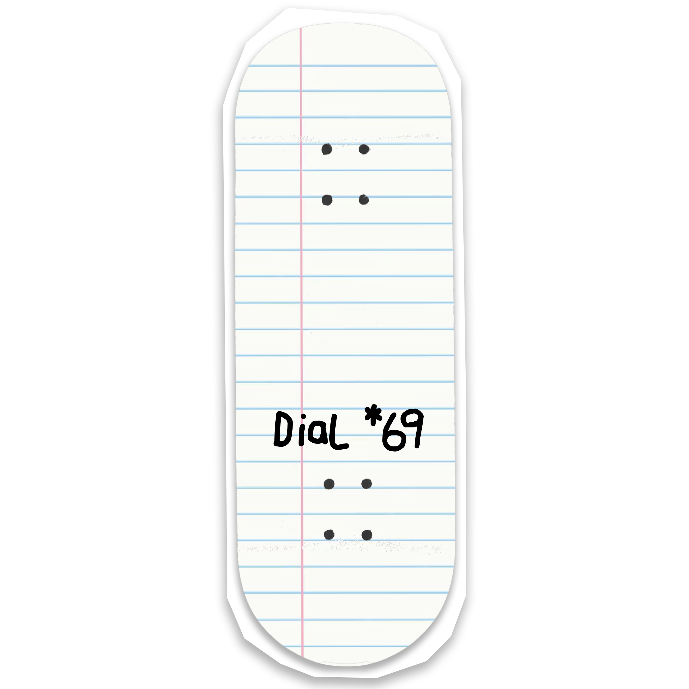 Dial *69 "Paper" Fingerboard Deck Fingerboard Decks Dial *69 Slushcult