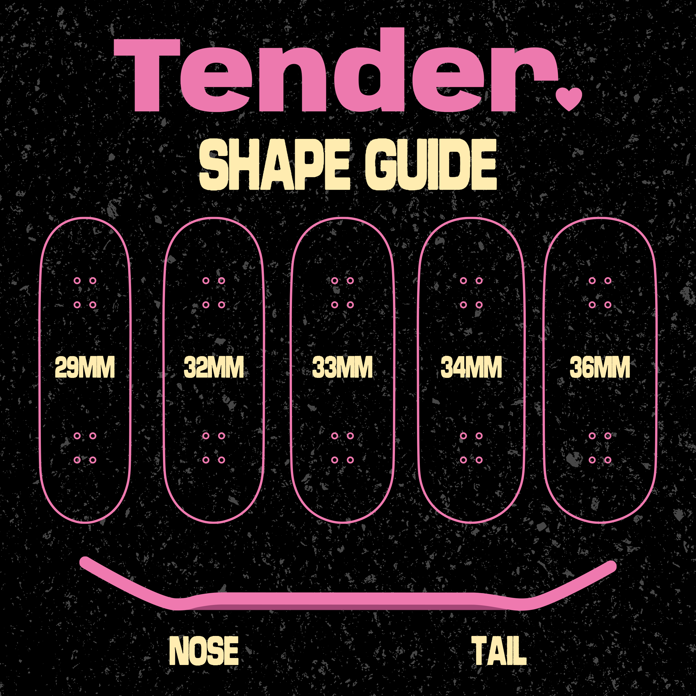Tender "Finger" Pro Fingerboard Deck Fingerboard Decks Tender Slushcult