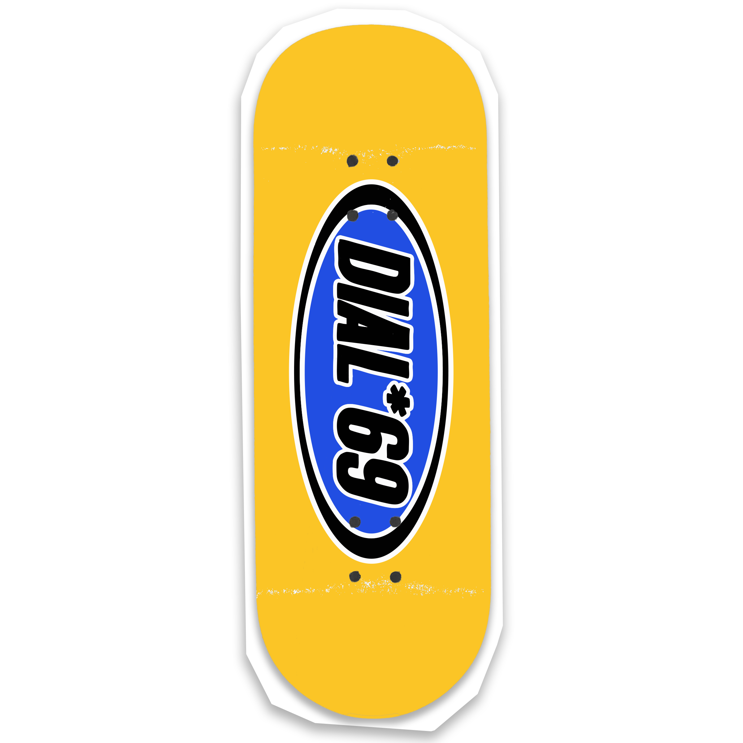 Dial *69 "Moto" Fingerboard Deck (Yellow) Fingerboard Decks Dial *69 Slushcult