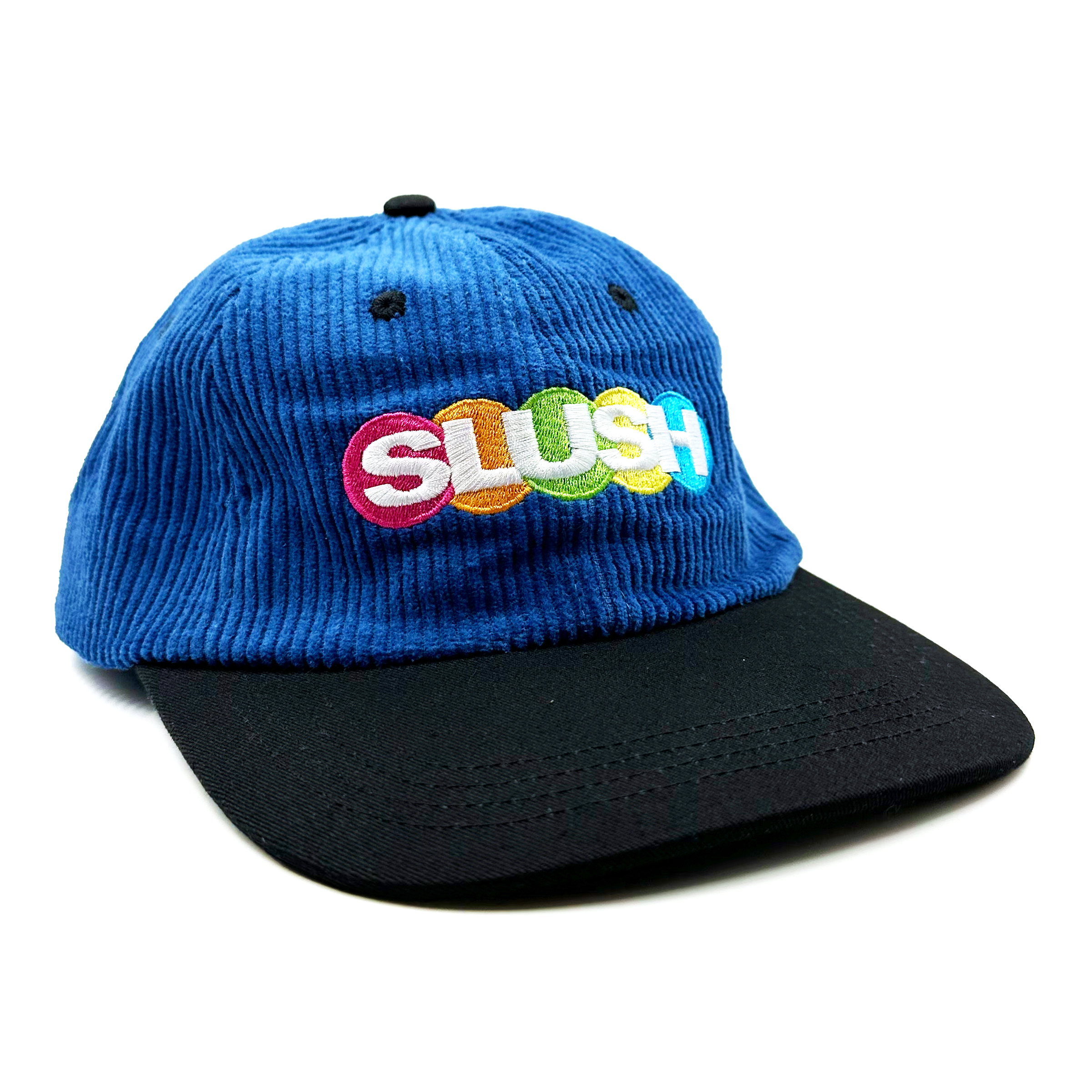 Smack Corduroy 6 Panel Hat (Blue/Black) Headwear Slushcult Slushcult