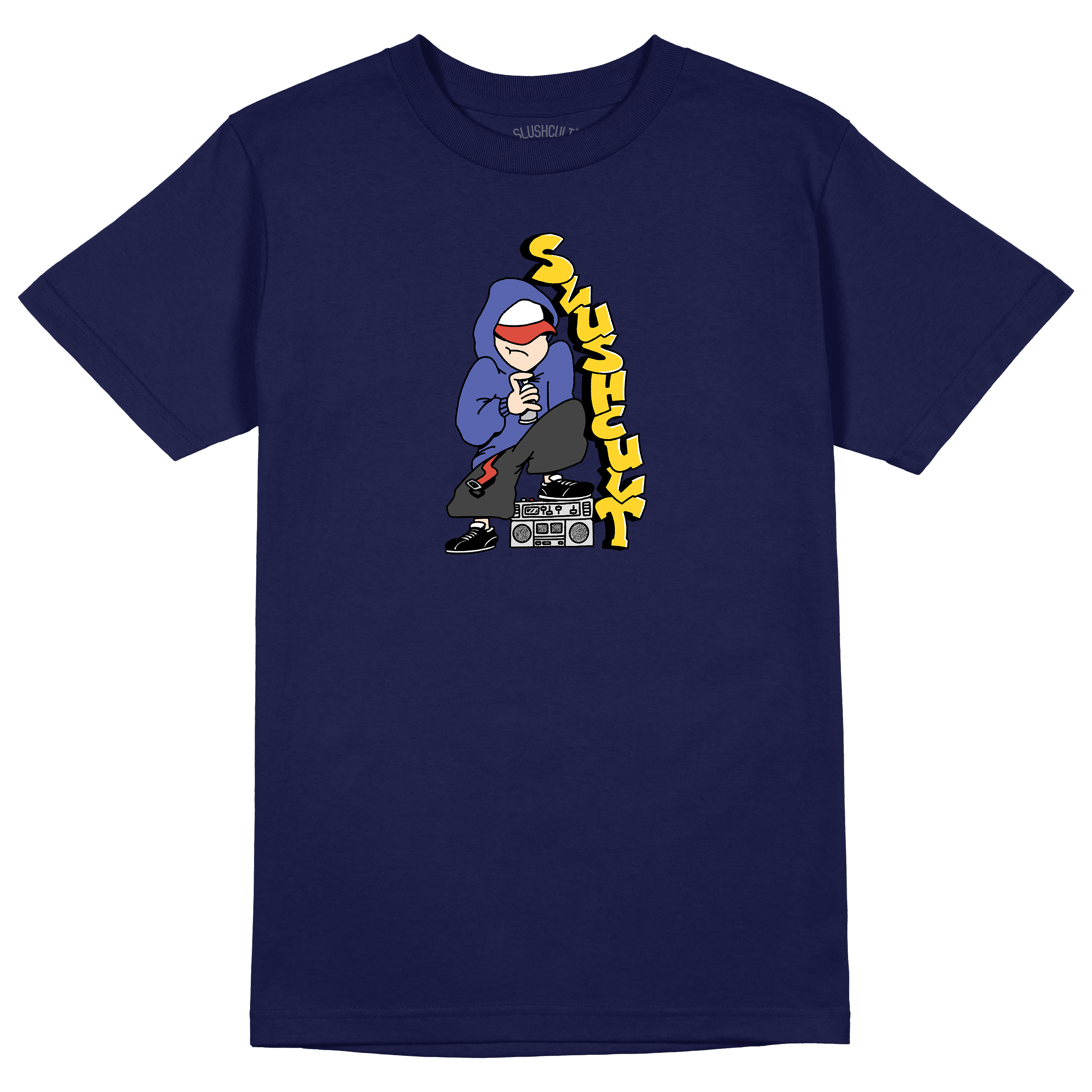 Boom Box Tee Tees Slushcult Navy S Slushcult