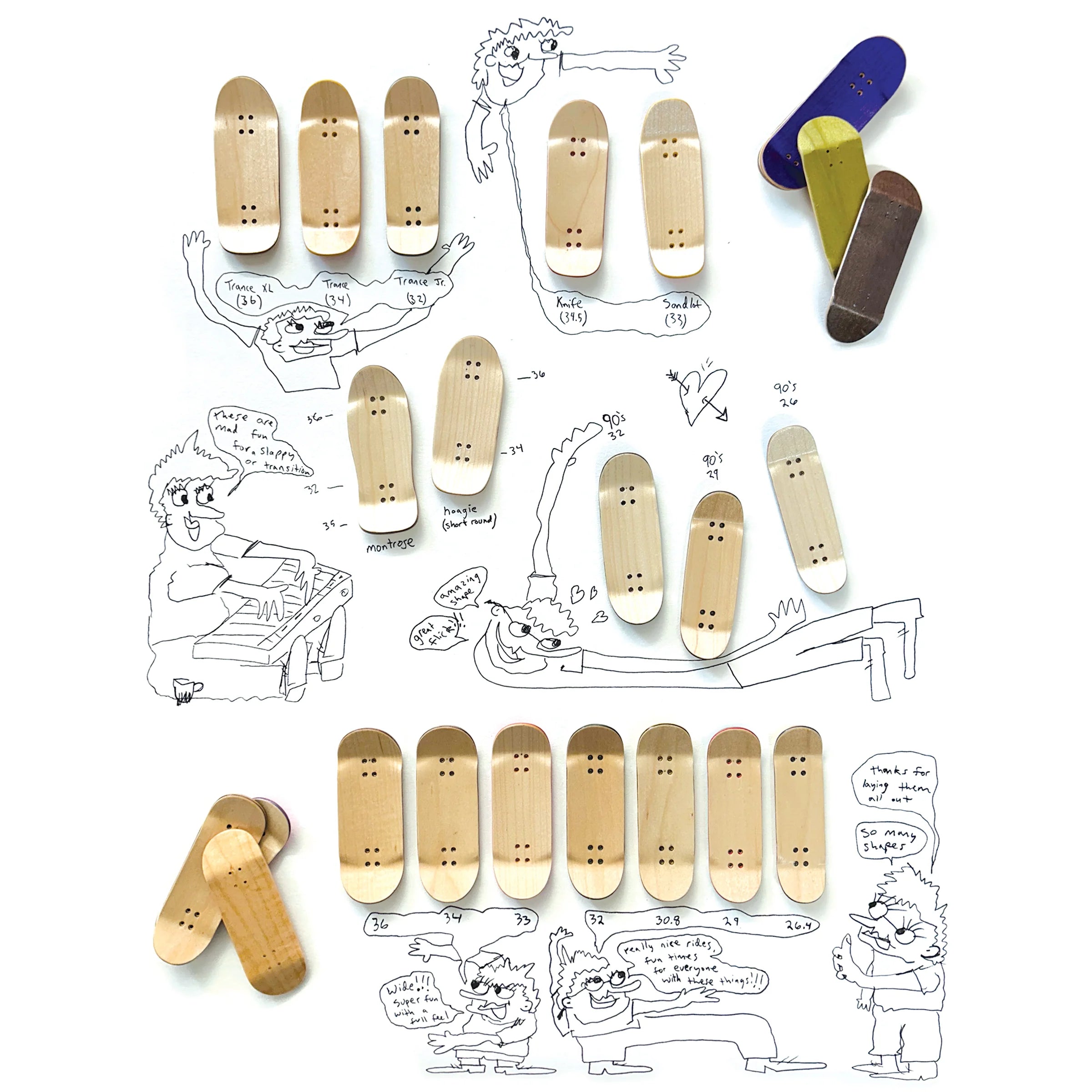 Cowply "Back Kick" Fingerboard Deck Fingerboard Decks Cowply Slushcult