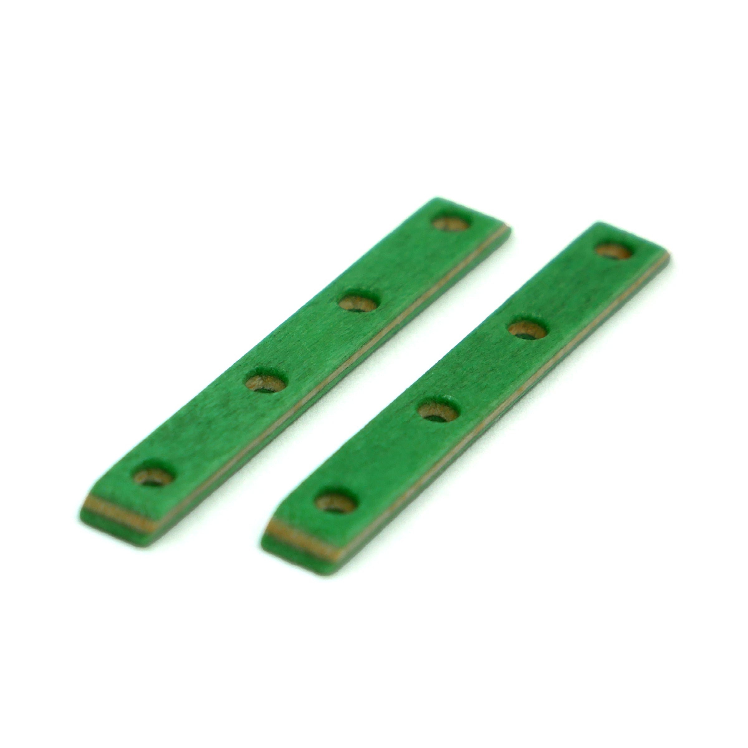 Monorails Wooden Fingerboard Board Rails (Green) Fingerboard Obstacles Monorails Classic Screws Slushcult