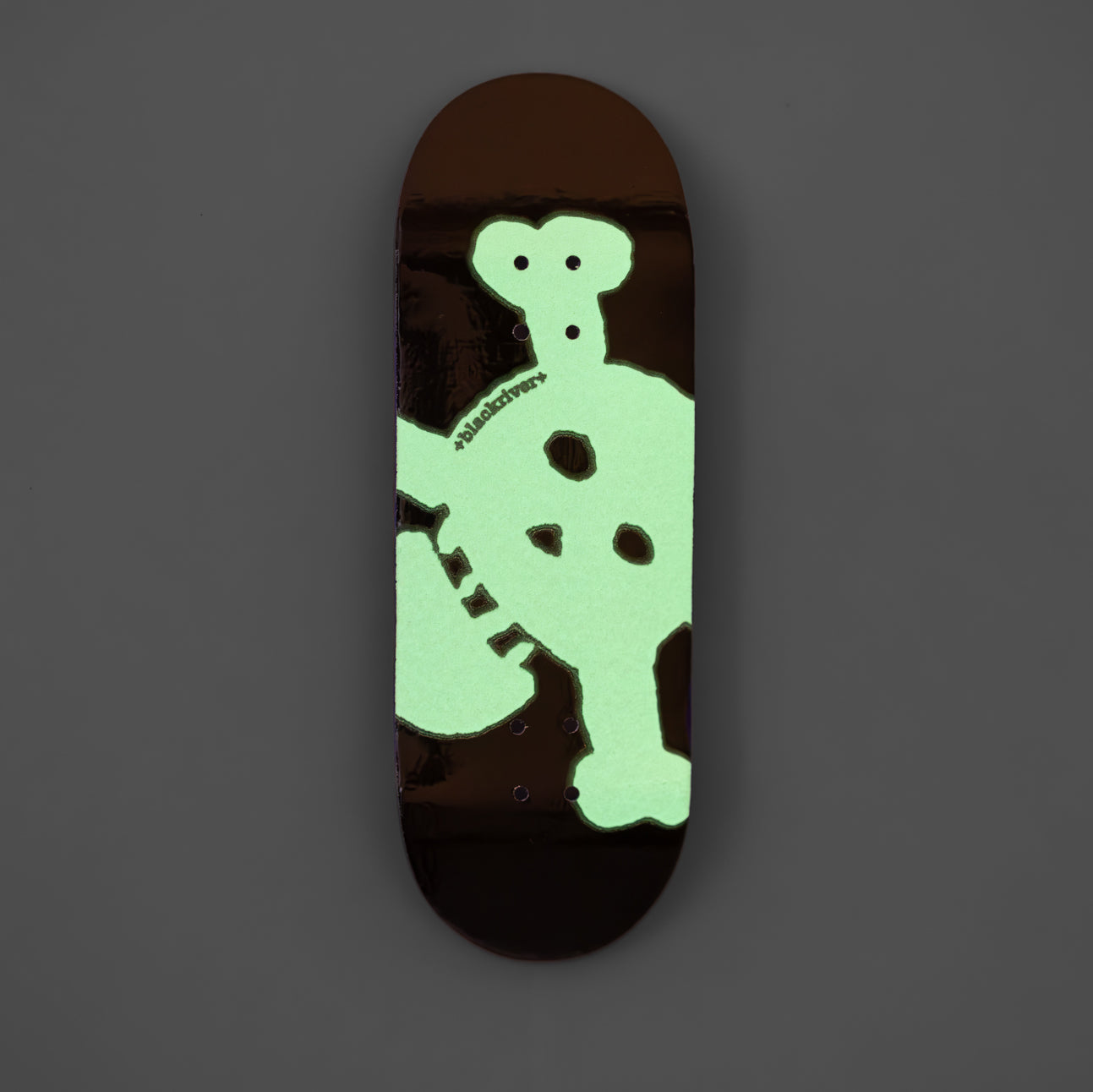 Blackriver 7 Ply New Skull Pro Fingerboard Deck (Glow In The Dark) Fingerboard Decks Blackriver Slushcult