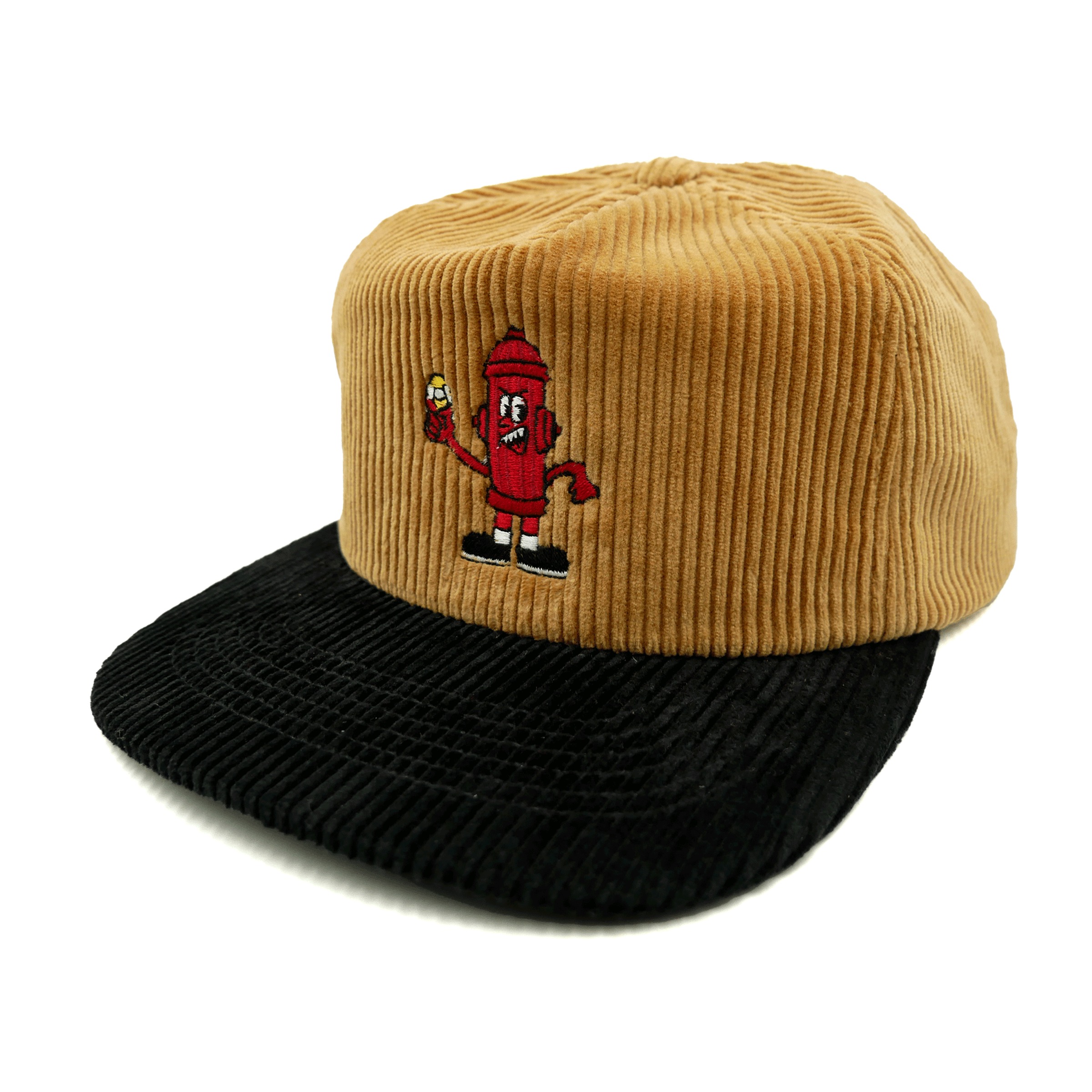 Hydrant 5 Panel Corduroy Hat (Brown) Headwear Slushcult Slushcult