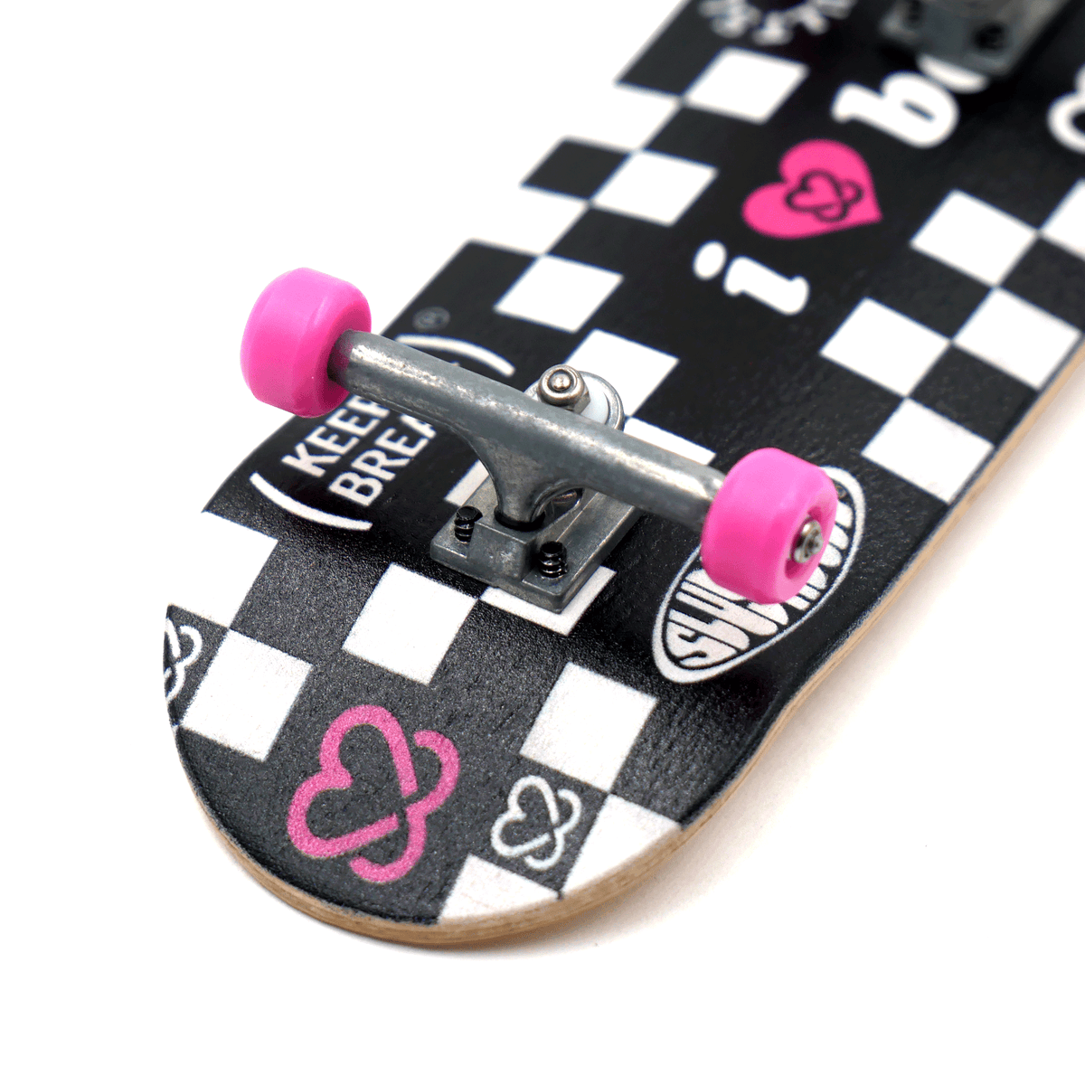 KAB x Slushcult "Chex" Grom Fingerboard Complete - Black/White Fingerboard Completes Slushcult Slushcult