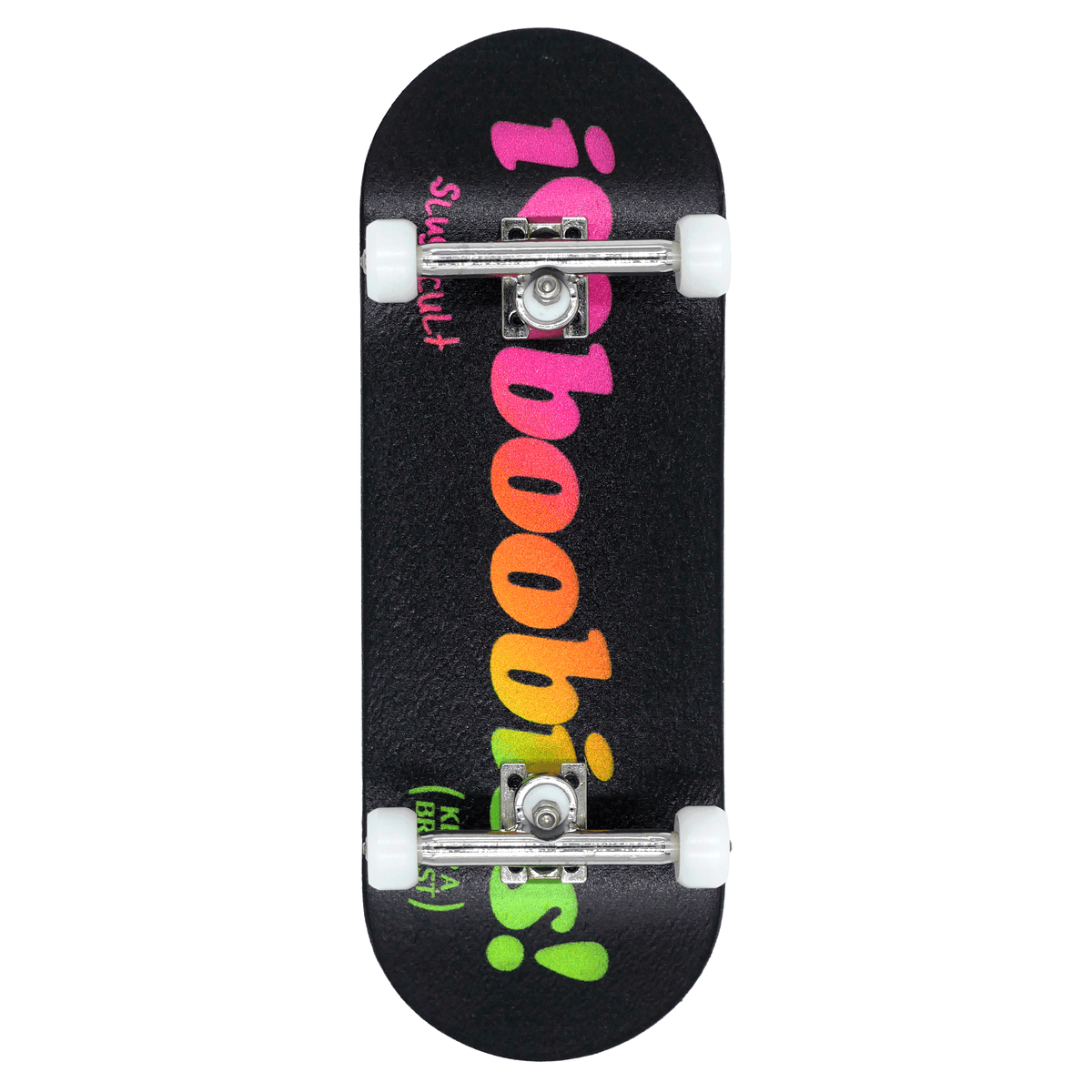KAB x Slushcult "Classic Logo" Grom Fingerboard Complete - Black/Slush Fade Fingerboard Completes Slushcult Slushcult