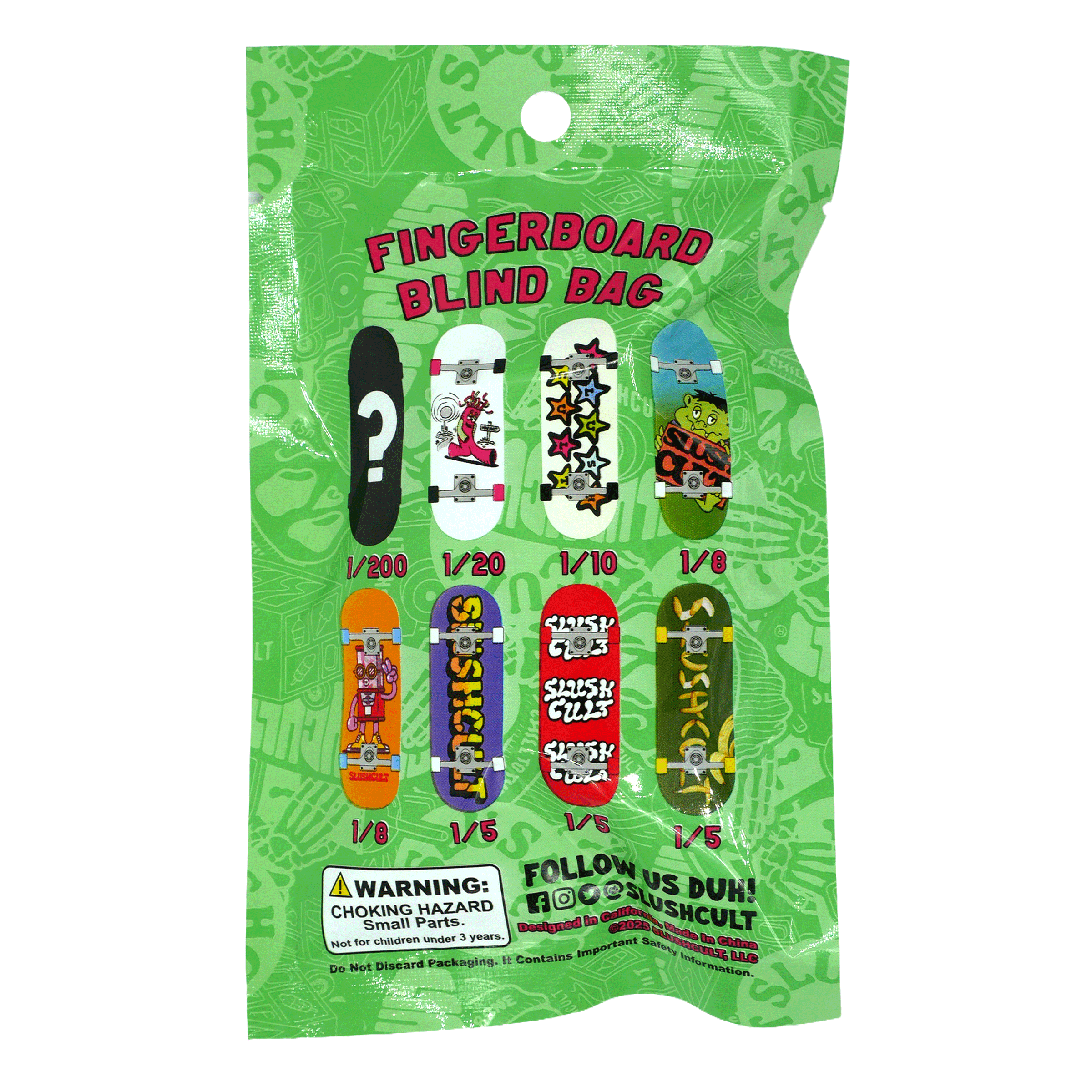 Slushcult Blind Bag Grom Fingerboard Complete Series #2 Fingerboard Completes Blind Bag - Slushcult Slushcult