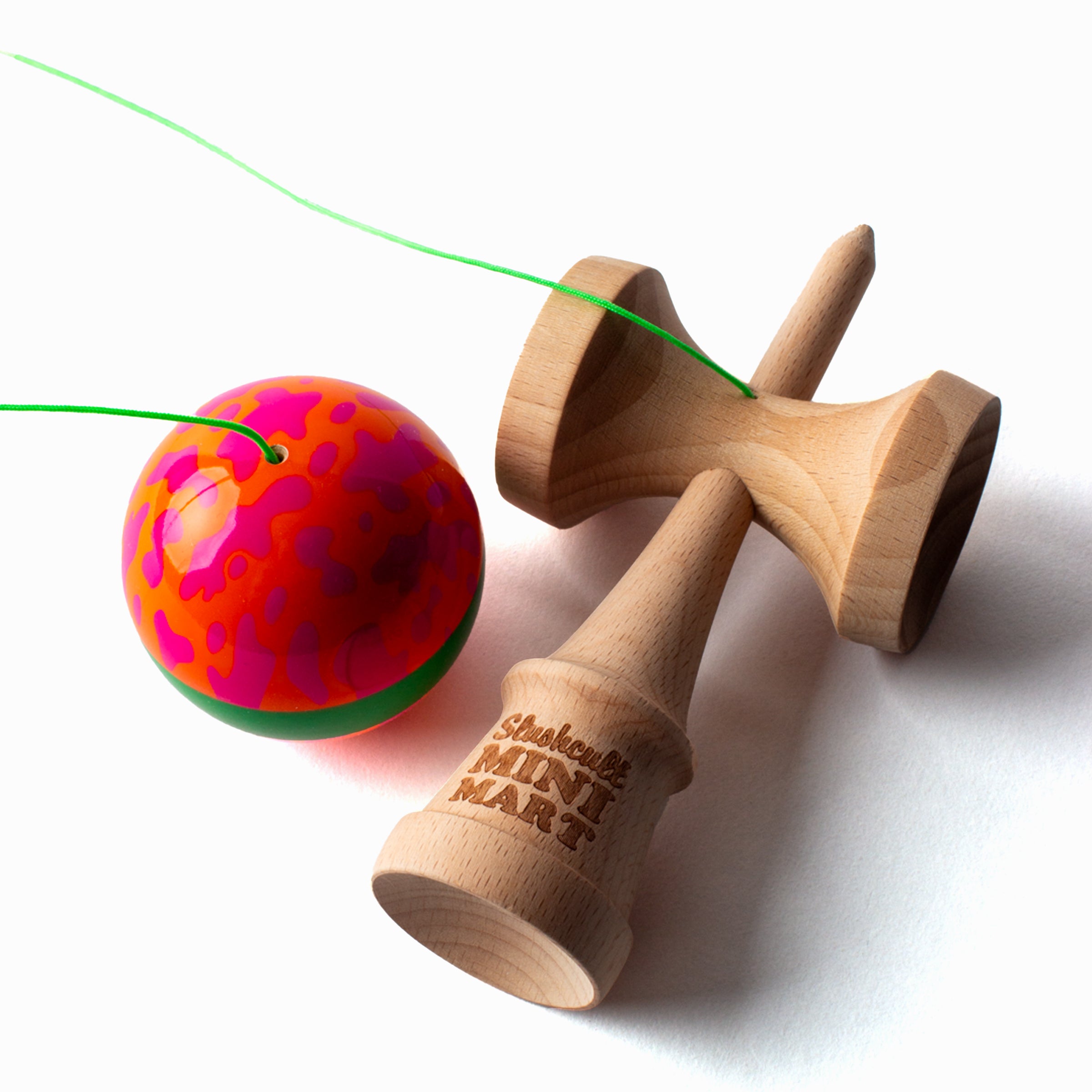 Slushcult x Sweet Mini Kendama (Cow Camo Green Stripe) Juggling Slushcult Slushcult