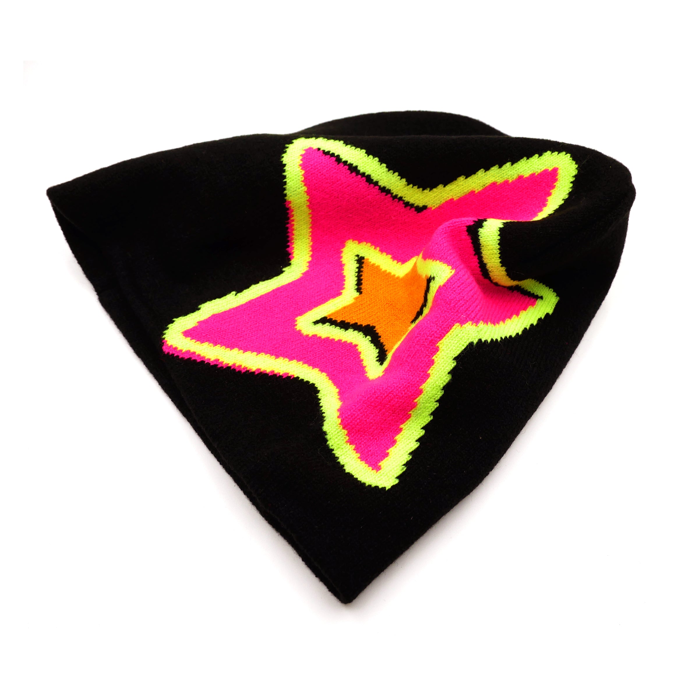 Inverted Star Skull Cap Beanie (Black) Beanies Slushcult Slushcult