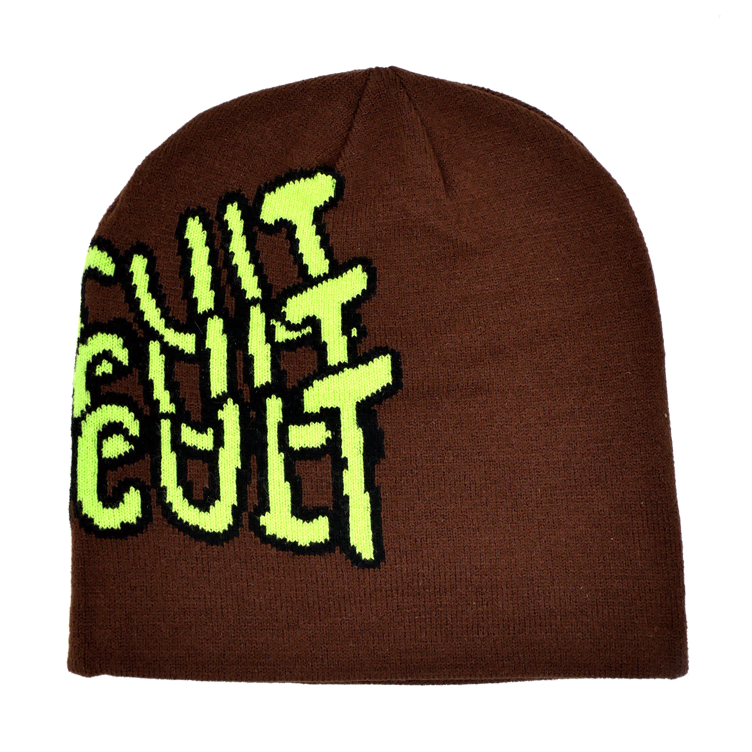 Trippin Skull Cap Beanie (Brown) Beanies Slushcult Slushcult