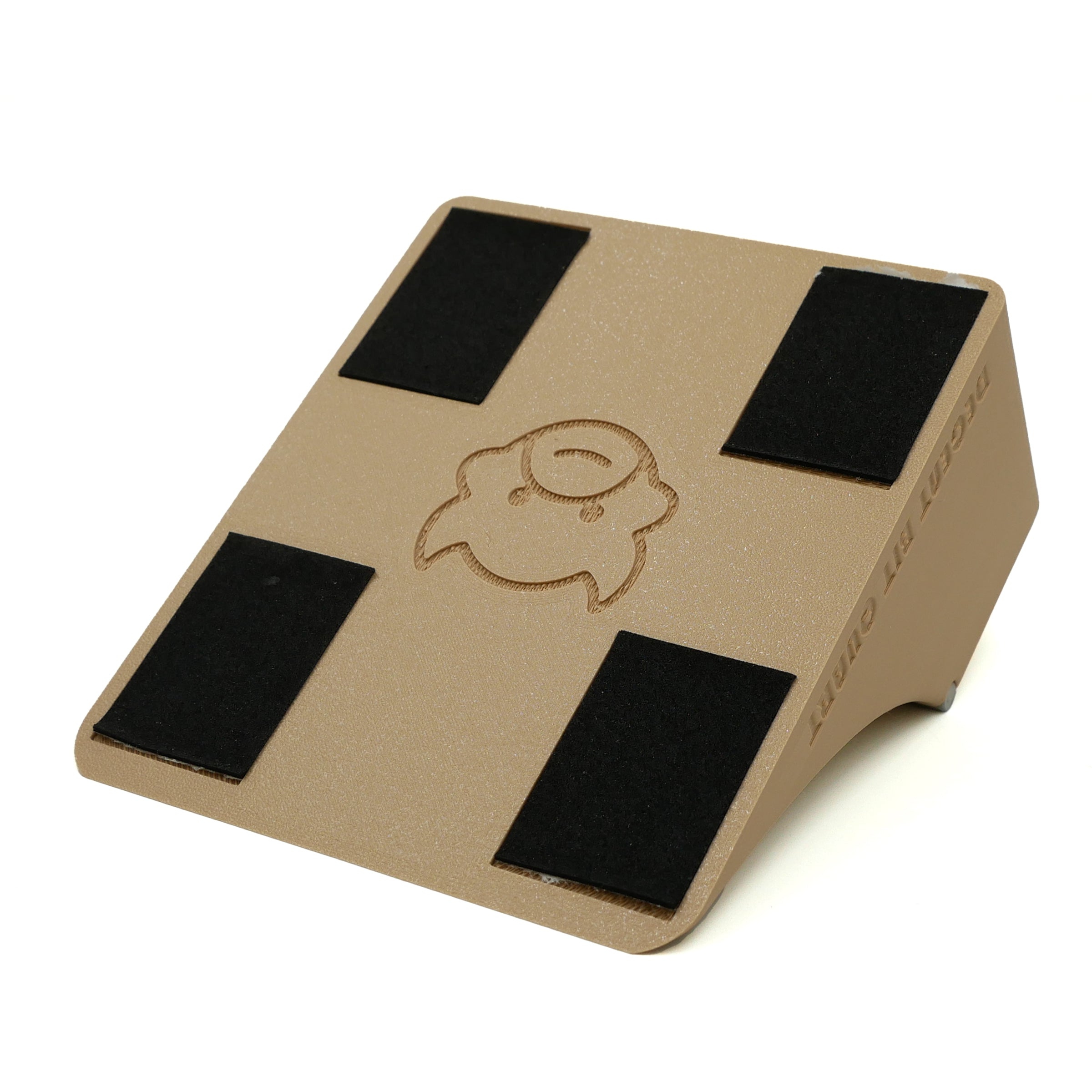 Decent Bit 4" Quarter Pipe (Tan) Fingerboard Obstacles Decent Bit    Slushcult