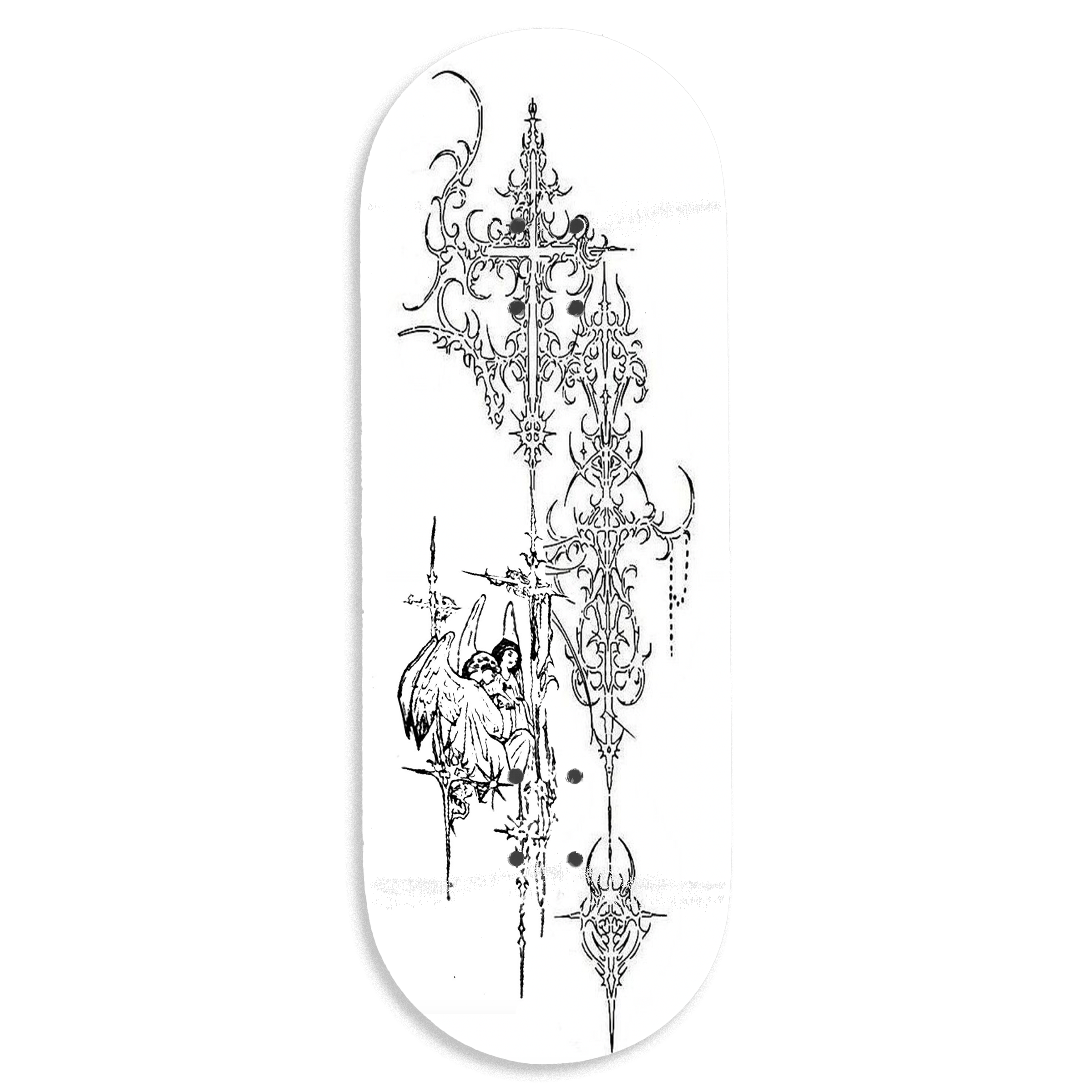 Awful "White Gothic" Fingerboard Deck