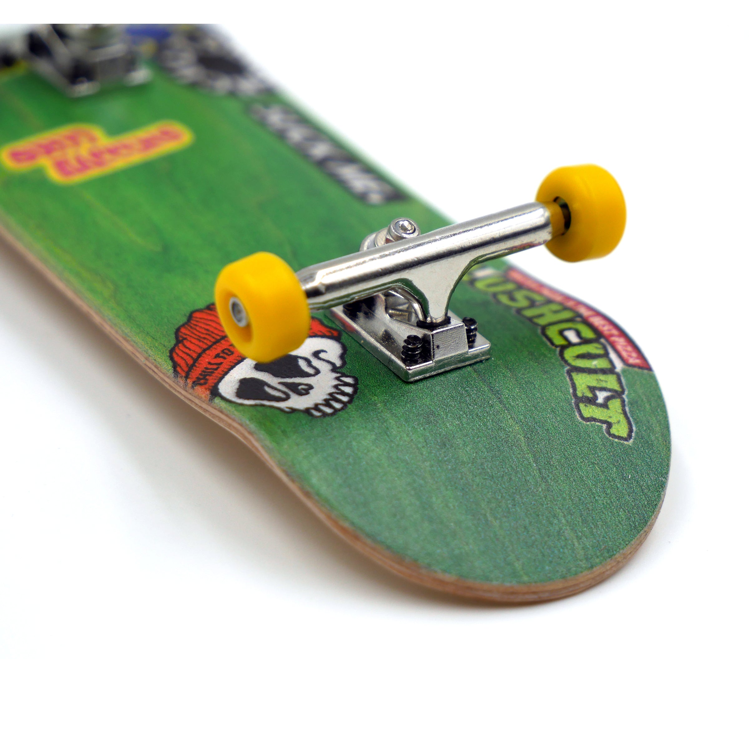 Slushcult Grom Series Fingerboard Complete - Sticker Slap Green Fingerboard Completes Slushcult Slushcult