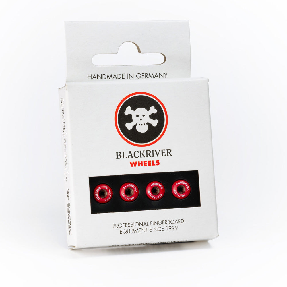 Blackriver Wheels "Street Dogs" Red Fingeboard Wheels Blackriver Slushcult