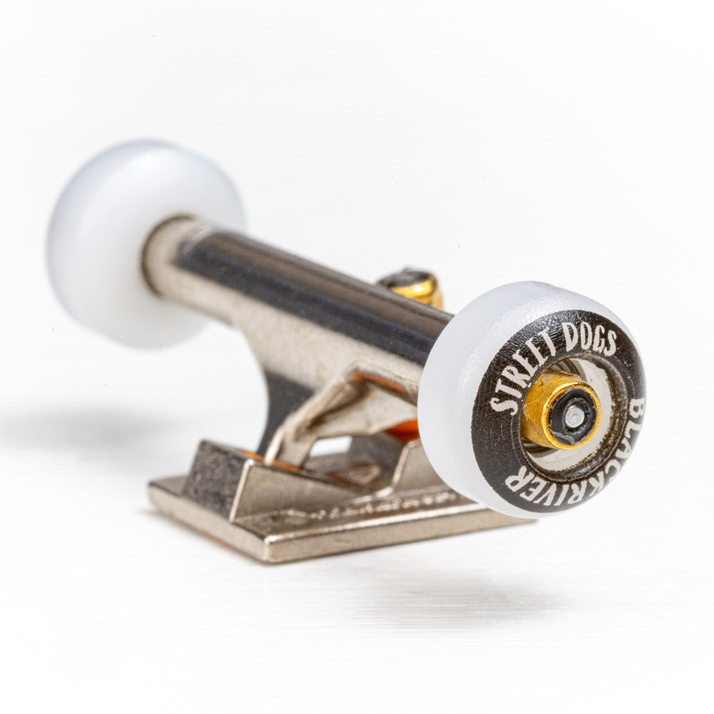 Blackriver Wheels "Street Dogs" White/Black Fingerboard Wheels Blackriver Slushcult