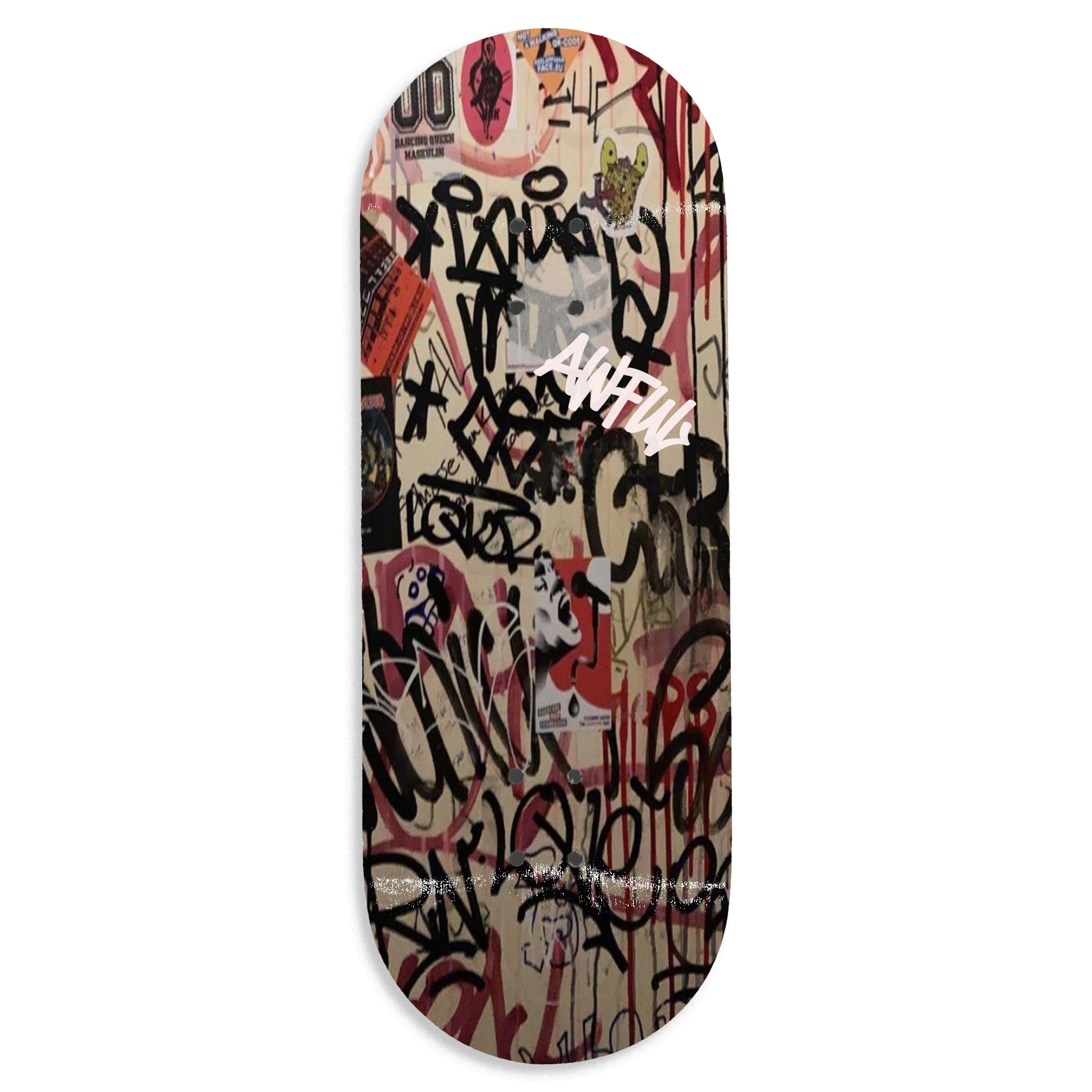 Awful "Vandalized" Fingerboard Deck Fingerboard Decks Awful Fingerboards Slushcult