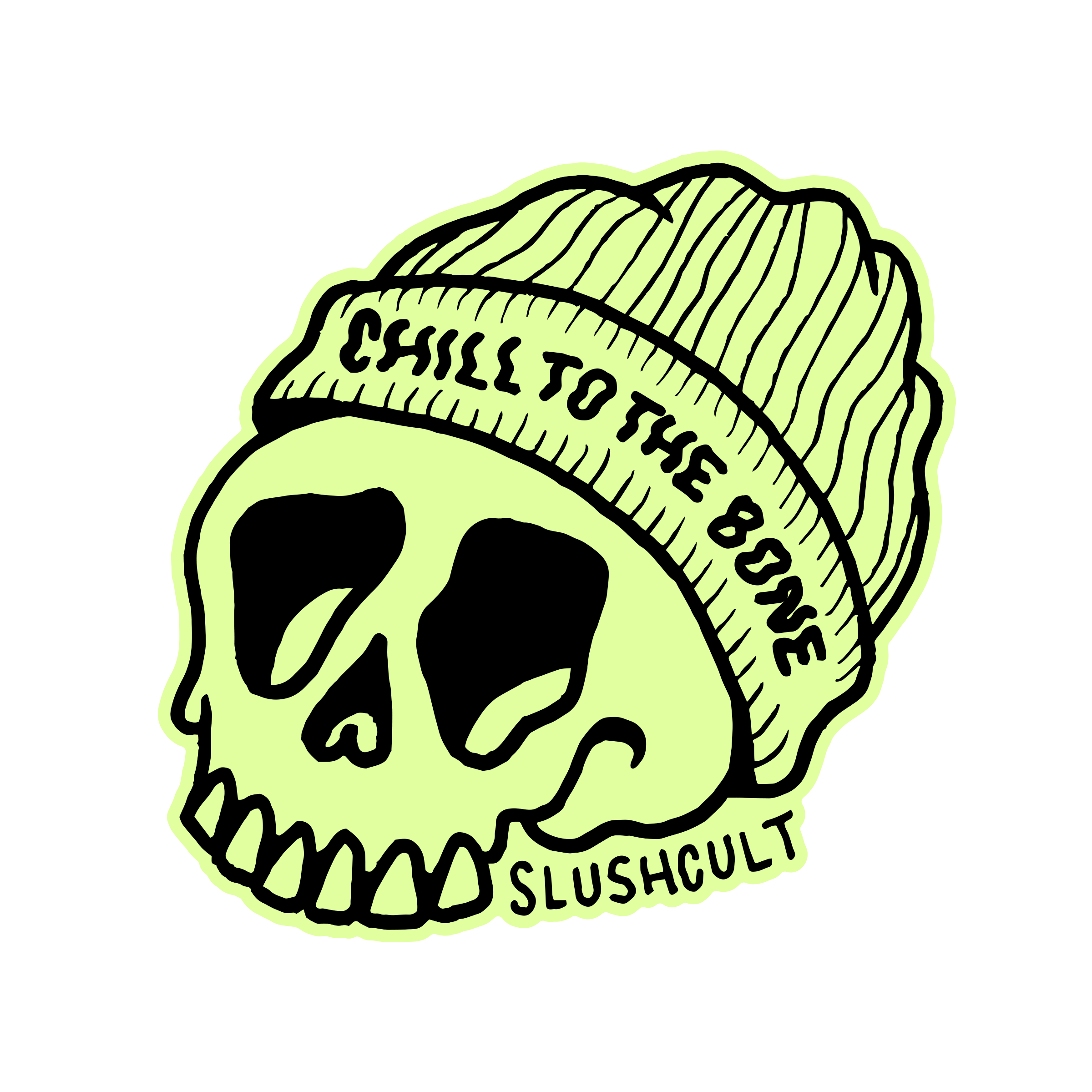 Chill To The Bone Sticker Pack - Glow In The Dark! Sticker Packs Slushcult Slushcult