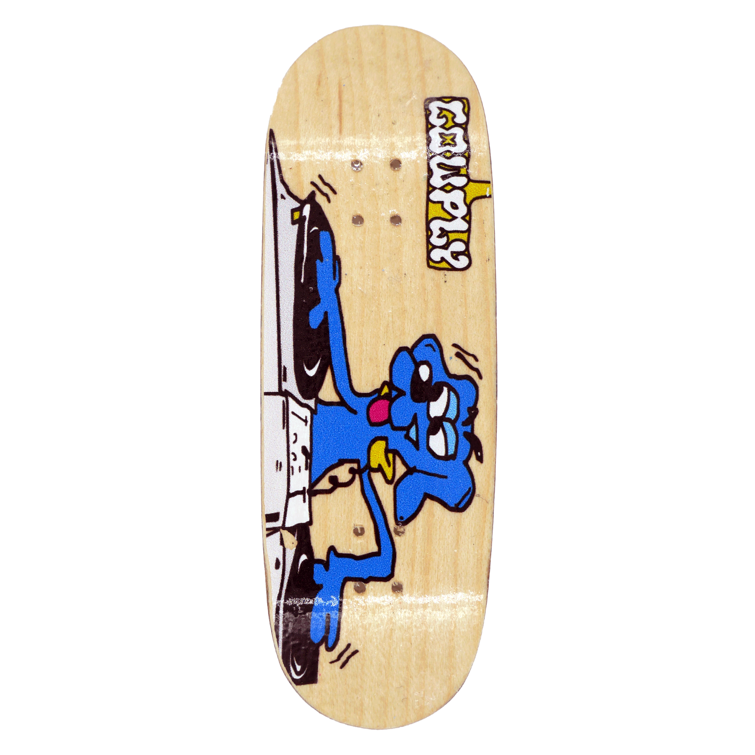 Cowply "DJ" Fingerboard Deck (90's Shape) Fingerboard Decks Cowply Slushcult