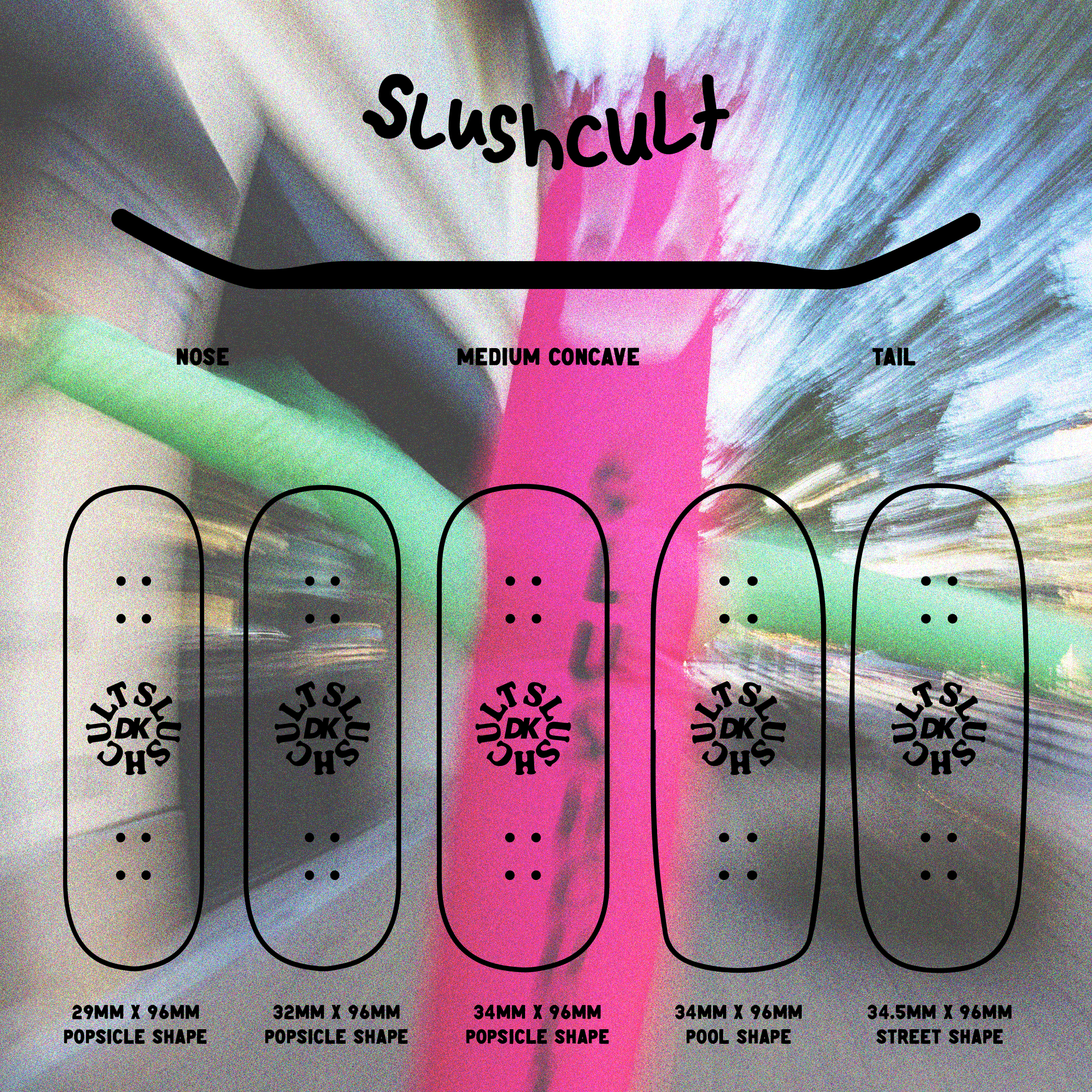 Slushcult "The Kids Will Be Alright" Shop Fingerboard Deck MINI Skate Shop Slushcult    Slushcult