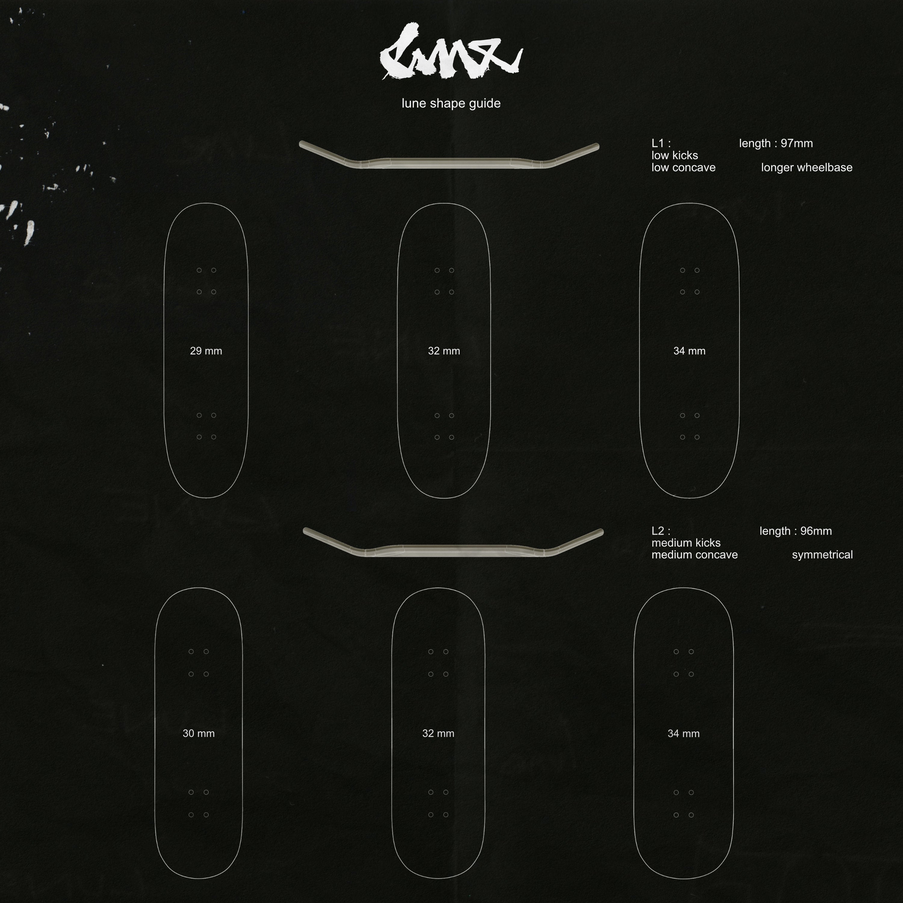 Lune Decks - Painted Slush Fade Fingerboard Decks Lune Decks Slushcult