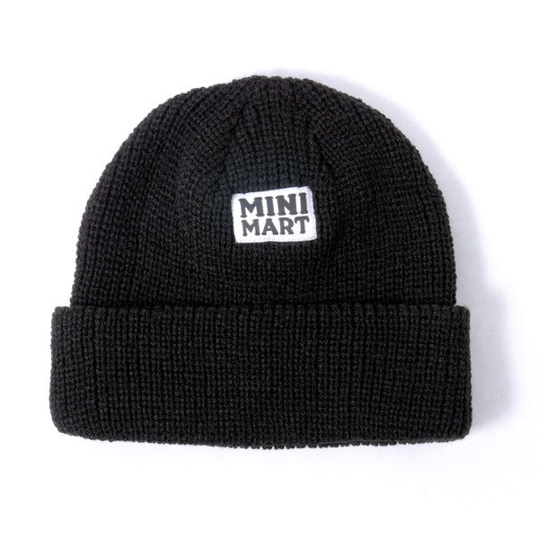 Mini Mart Fold Beanie Black MINI MART ONLINE Slushcult    Slushcult