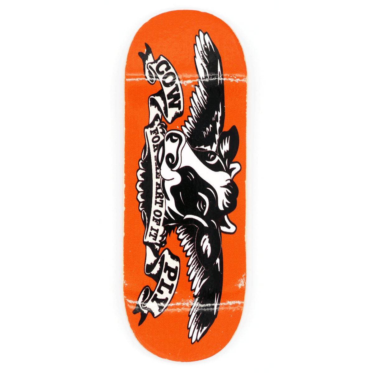Cowply "Anti Cow" Fingerboard Deck (Orange) Fingerboard Decks Cowply Slushcult