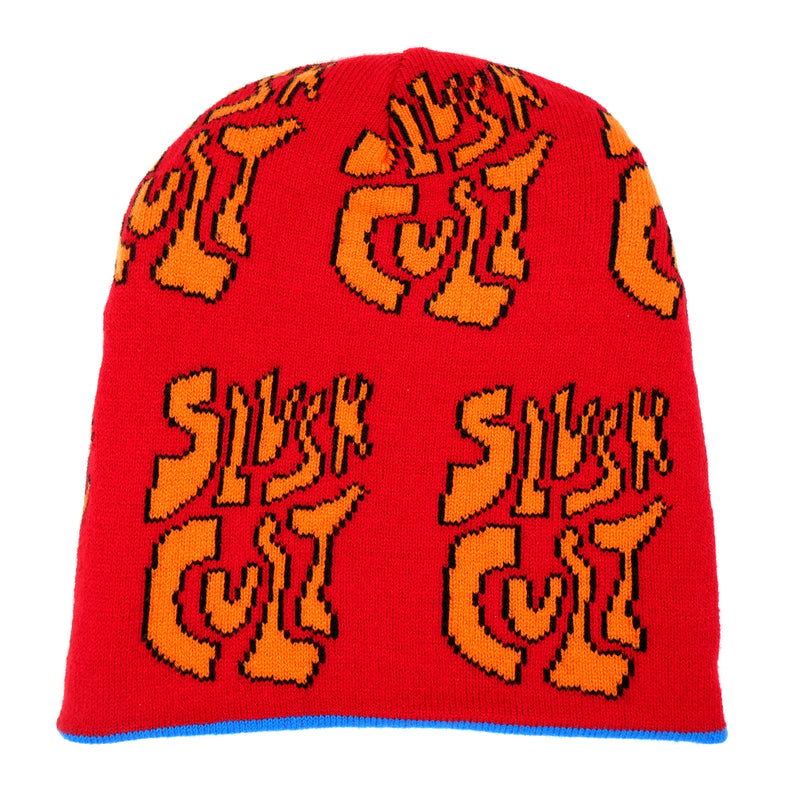 Stacked Logo Reversible Skull Cap Beanie headwear Slushcult    Slushcult