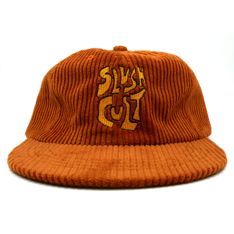 Stacked Logo Corduroy 6 Panel Hat (Orange) – Slushcult