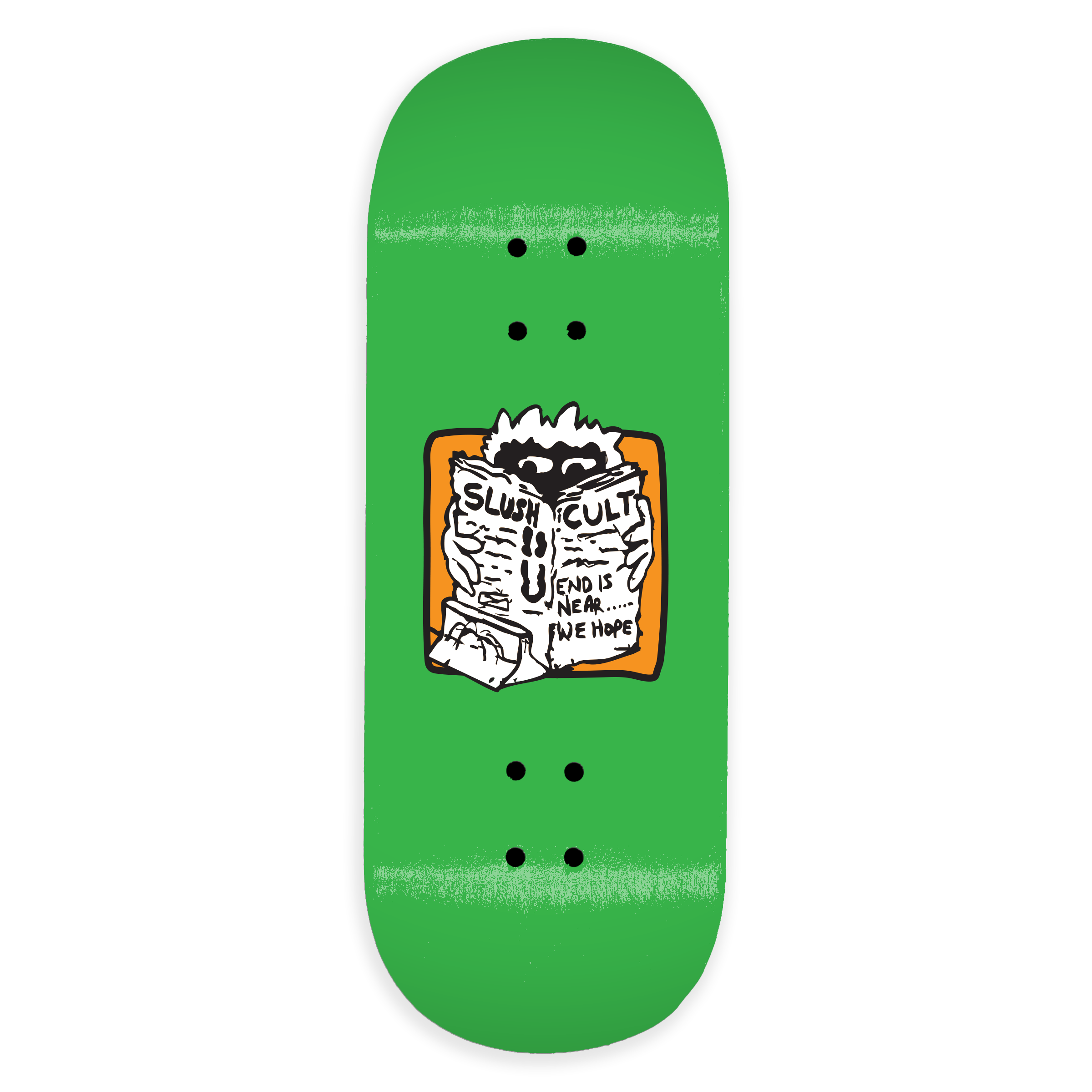 Slushcult "News" Shop Fingerboard Deck (Green) Slushcult x DK Decks Slushcult Slushcult