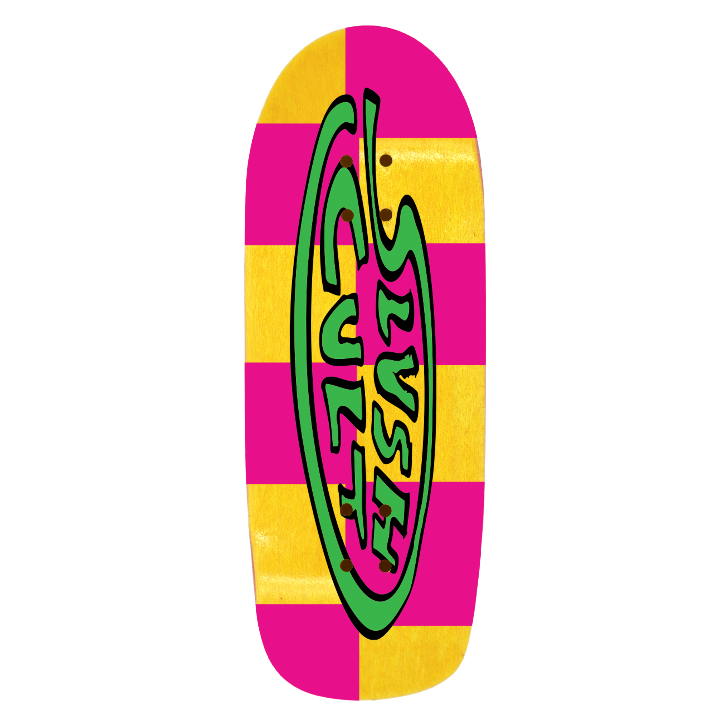 Slushcult "Pink Chex" Shop Fingerboard Deck (Clear - Random)