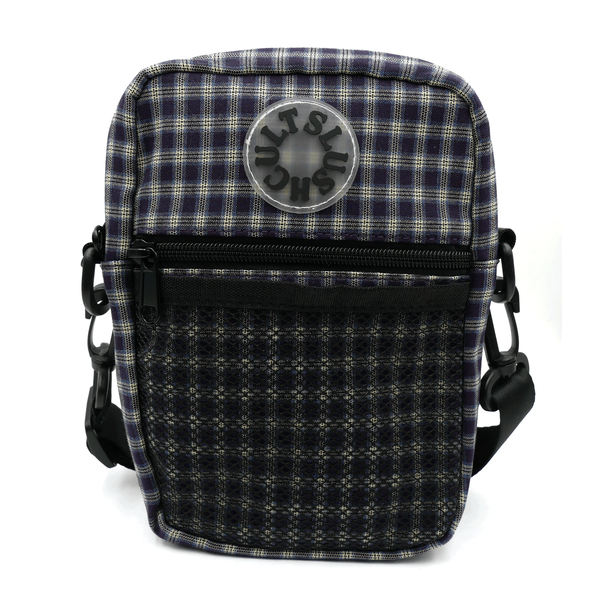 Anywhere Side Bag (Purple Plaid) Bags Slushcult Slushcult