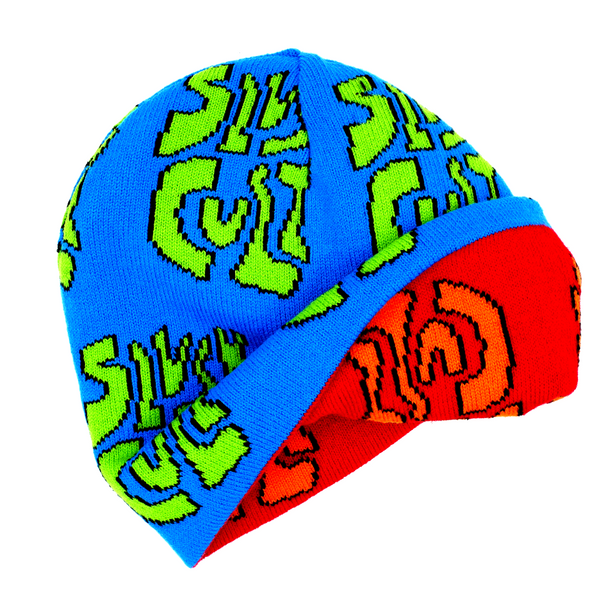 Stacked Logo Reversible Skull Cap Beanie headwear Slushcult    Slushcult