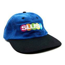 Smack Corduroy 6 Panel Hat (Blue/Black) Headwear Slushcult    Slushcult
