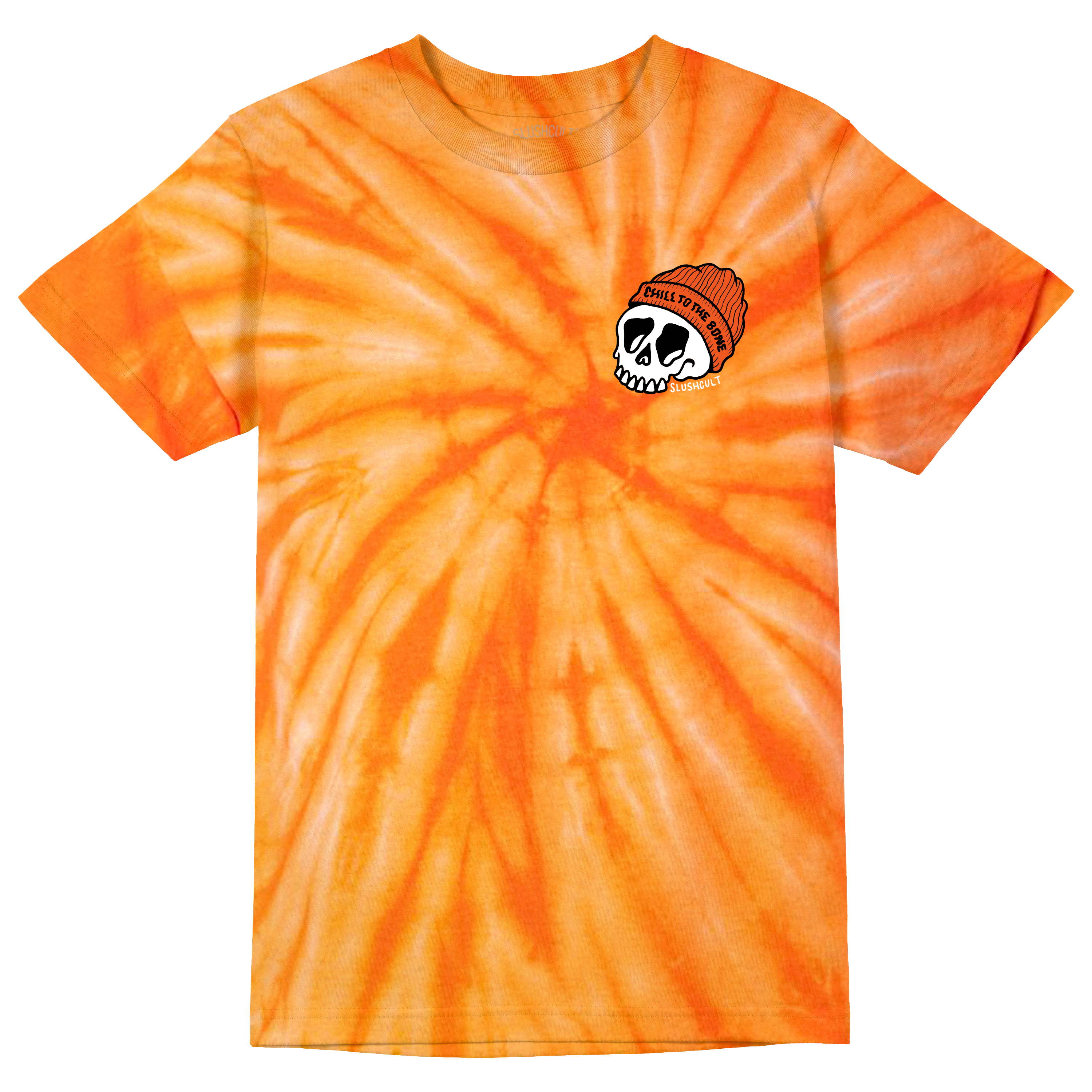 Chill To The Bone Tiedye Tee Orange Tees Slushcult    Slushcult