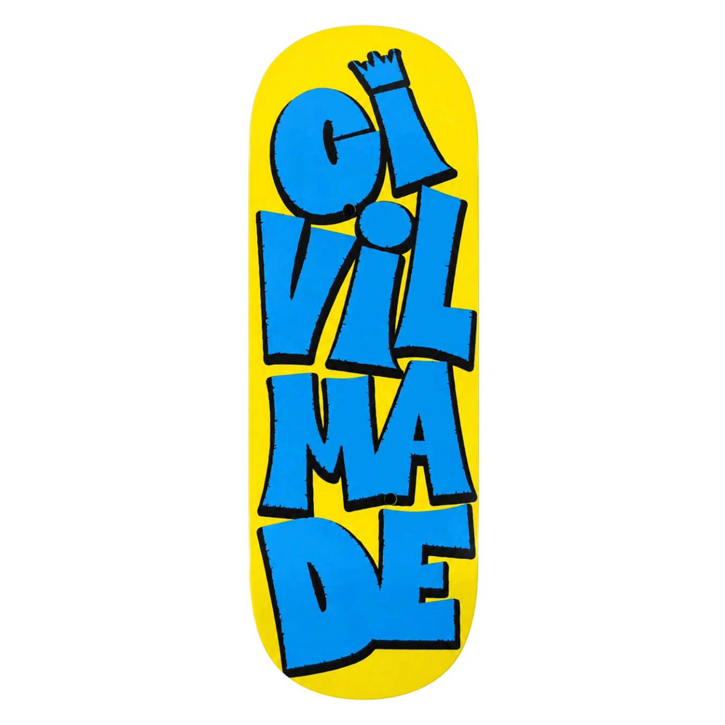 Civilmade "Crown" Fingerboard Deck (Yellow)