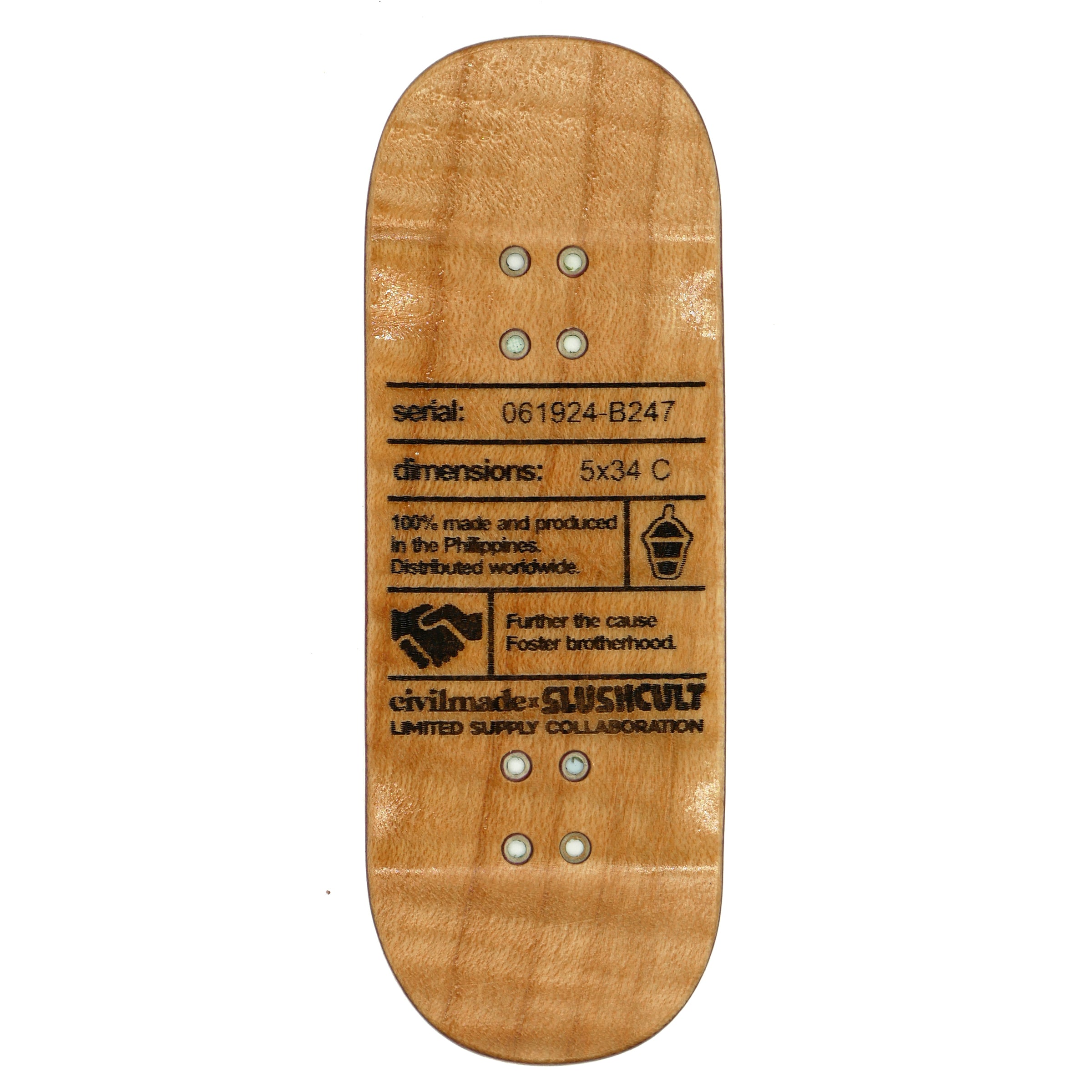 Civilmade "Fast Food" Fingerboard Deck Fingerboard Decks Civil Made Slushcult