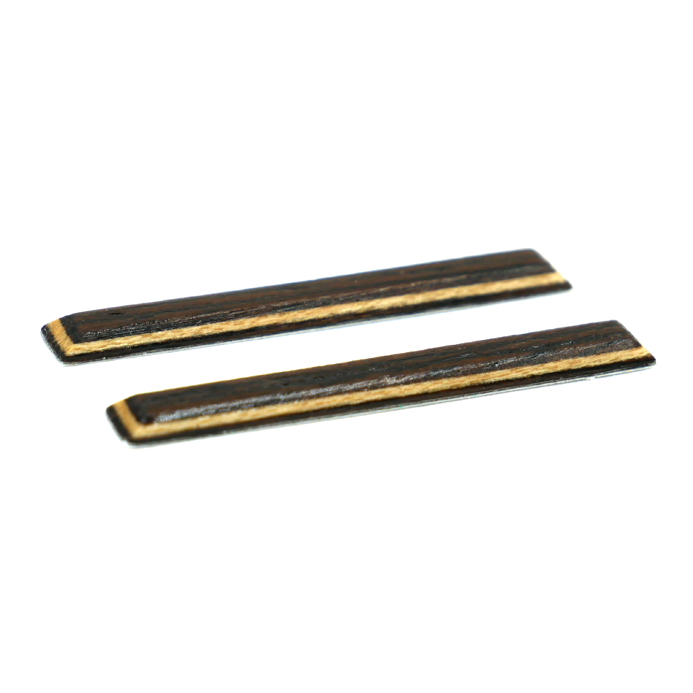 Monorails Wooden Fingerboard Board Rails (Dark Zebrawood) Fingerboard Obstacles Monorails Adhesive (No Screws)   Slushcult